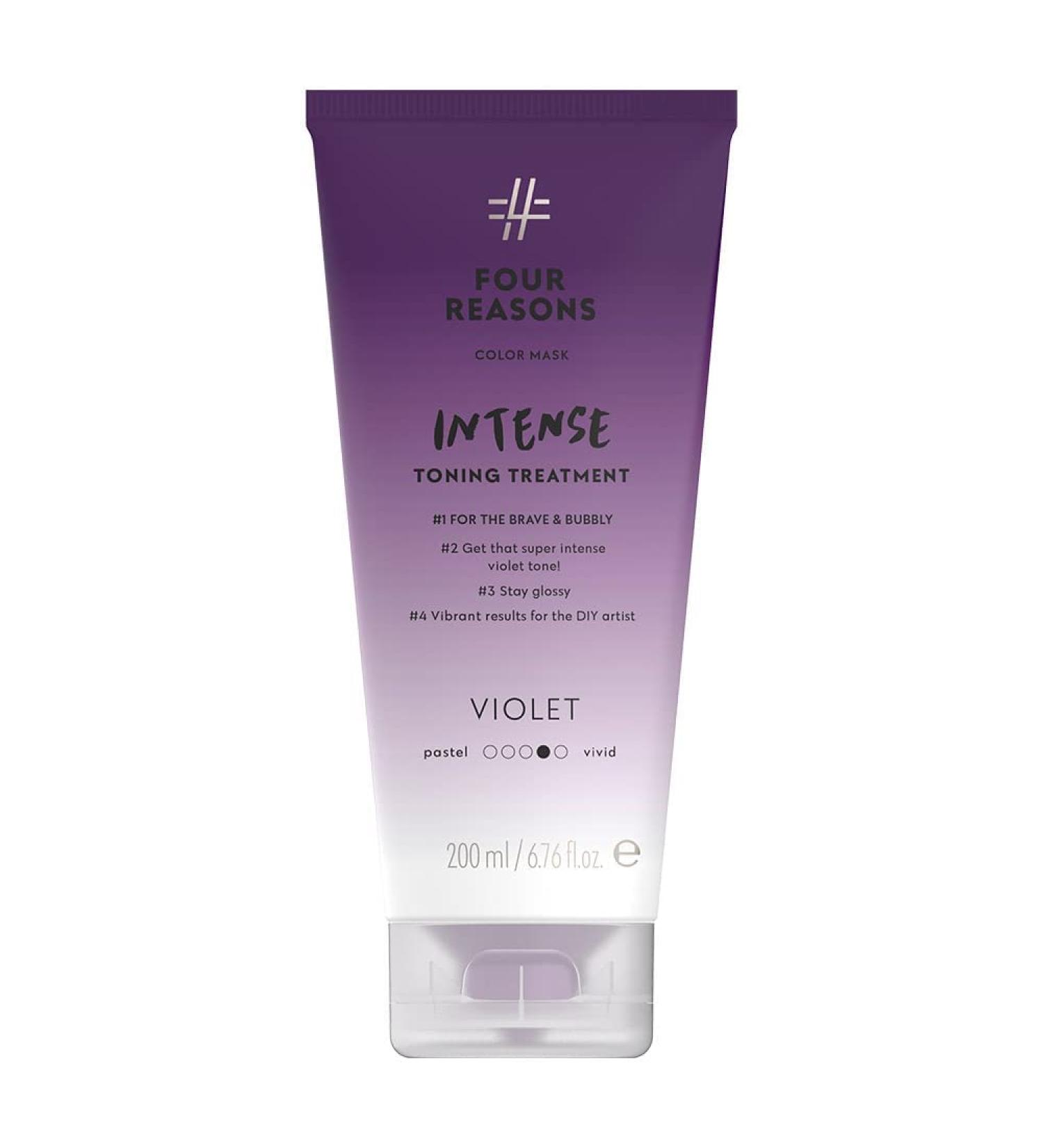 Four Reasons Intensive Toning Treatment Violet | 200ml Semi-Permanent Direct Dye for Brightened Hair | Intense Violet Color Results - Buy Online on GoSupps.com