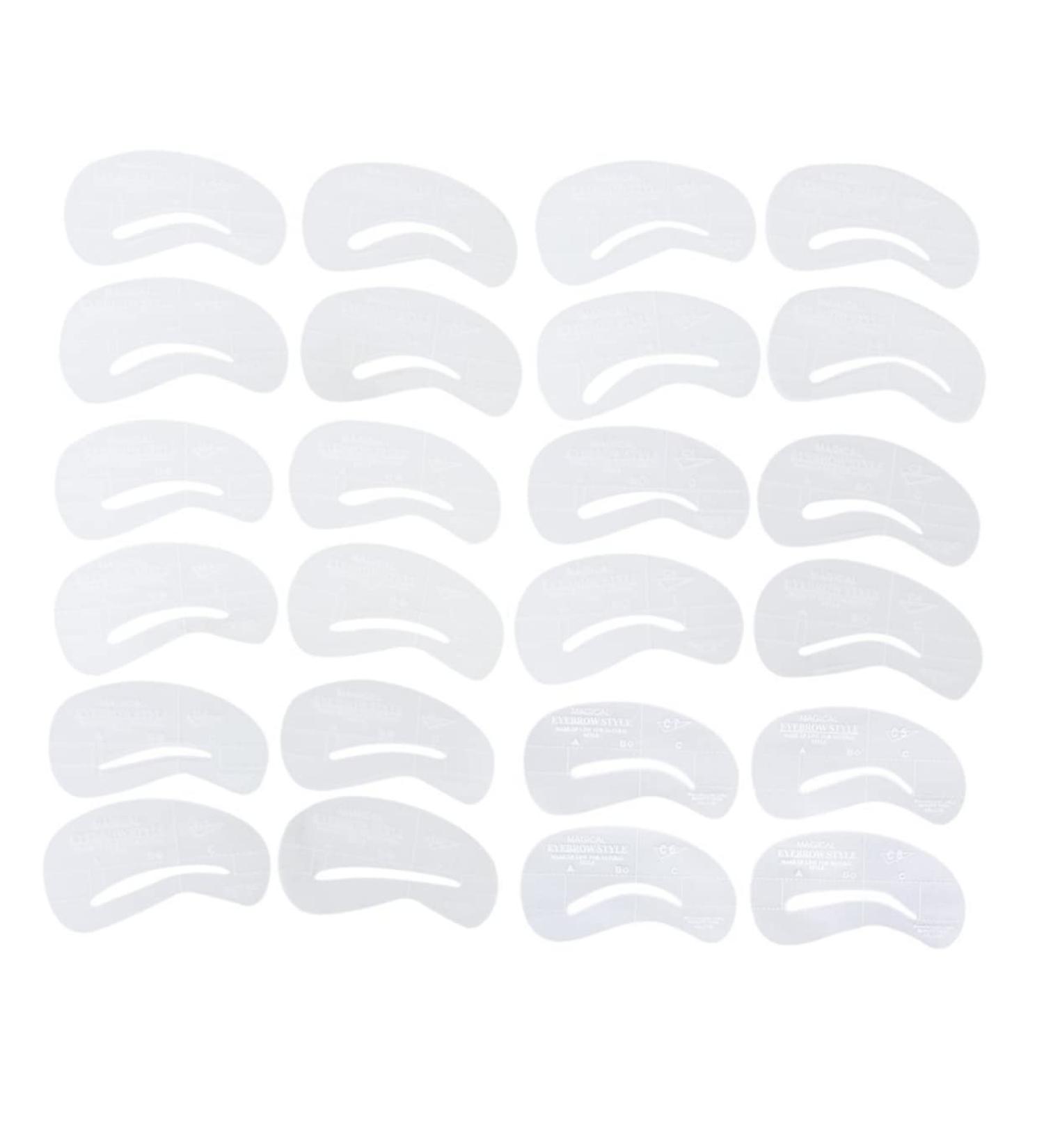 Ipetboom 24pcs 6 Sets Tools Eyebrow Molds Diy Eyebrow Kit Eyebrow Stencils Template Card Unibrow medium White - Buy Online on GoSupps.com