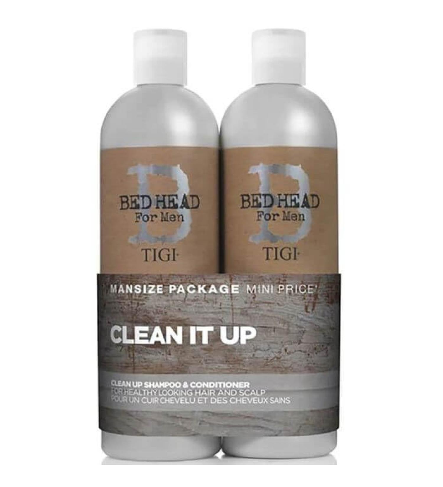 TIGI Bed Head For Men Tween Duo Clean Up It Shampoos 2 x 750 ml