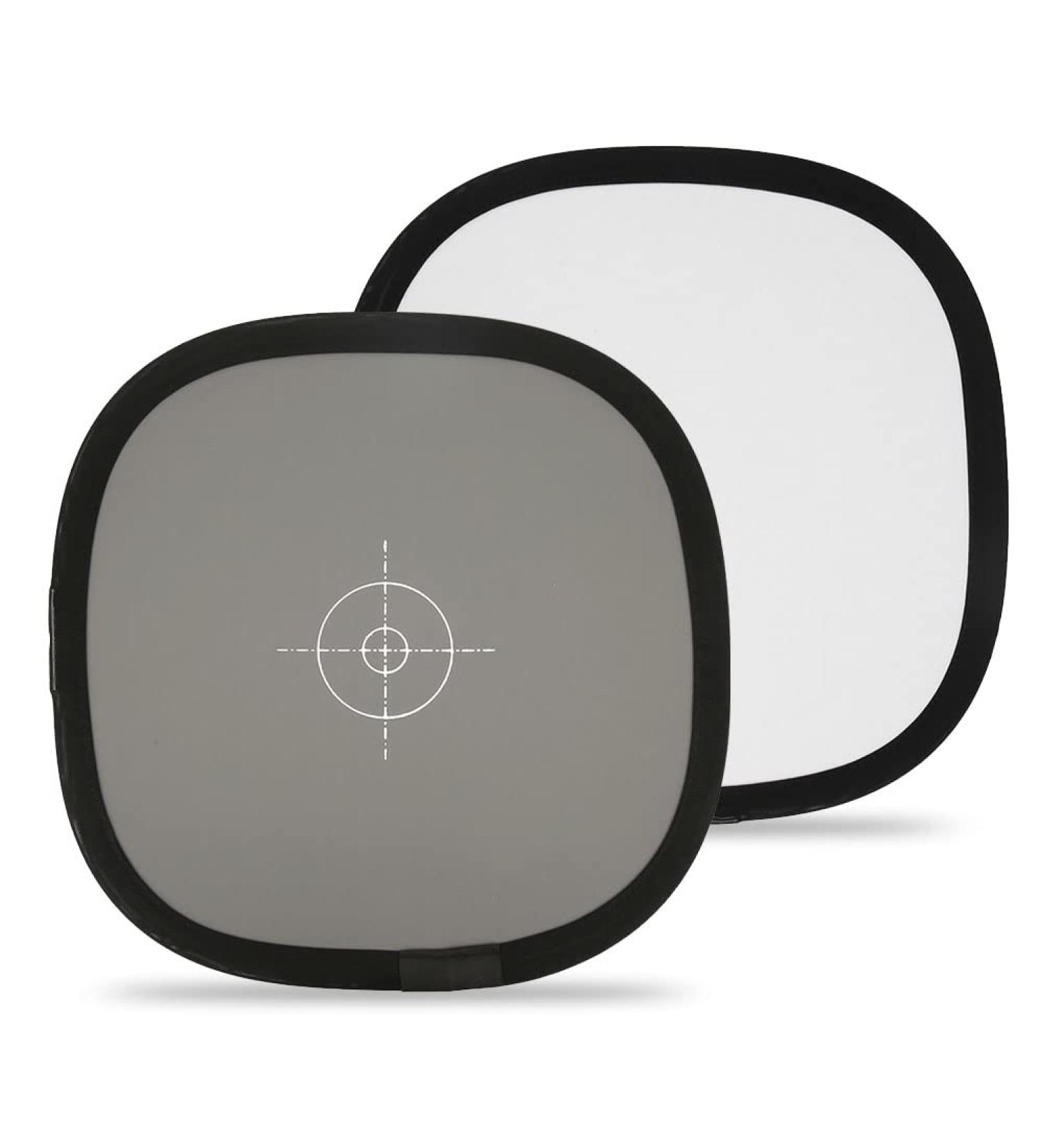 Foldable 18% Gray Card & White Balance Disc | Dual-Sided 30cm Photography Exposure Card - Buy Online on GoSupps.com