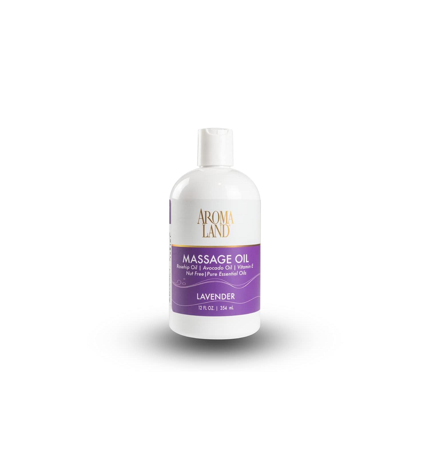 Lavender Massage & Body Oil - 12oz Soft Hydrating Nourishment | International Shipping Available - Buy Online on GoSupps.com