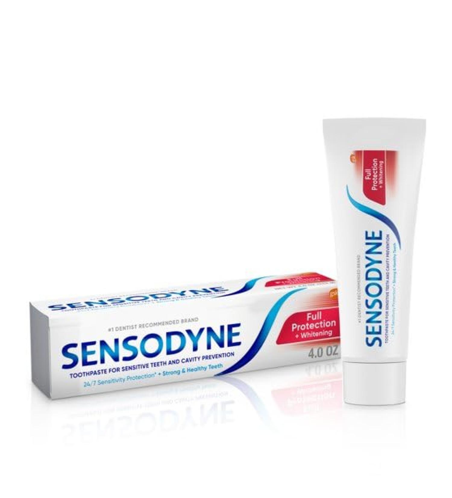 Buy Sensodyne Full Protection Whitening Sensitive Toothpaste - 4 oz for Adults | International Shipping Available - Buy Online on GoSupps.com