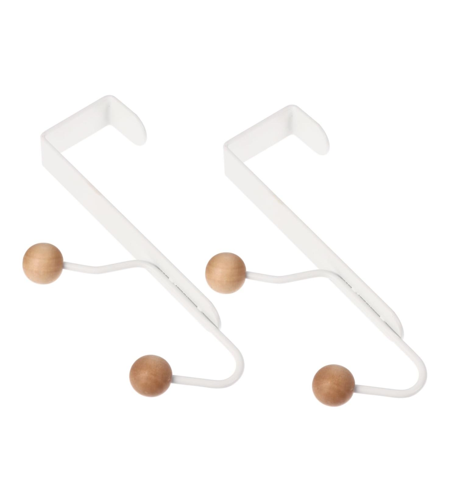 STOBAZA 2pcs Hook up Clothes Rack White Door Backpack Hooks Bathroom Towel Hooks Wall-Mounted Clothes Ball - Buy Online on GoSupps.com