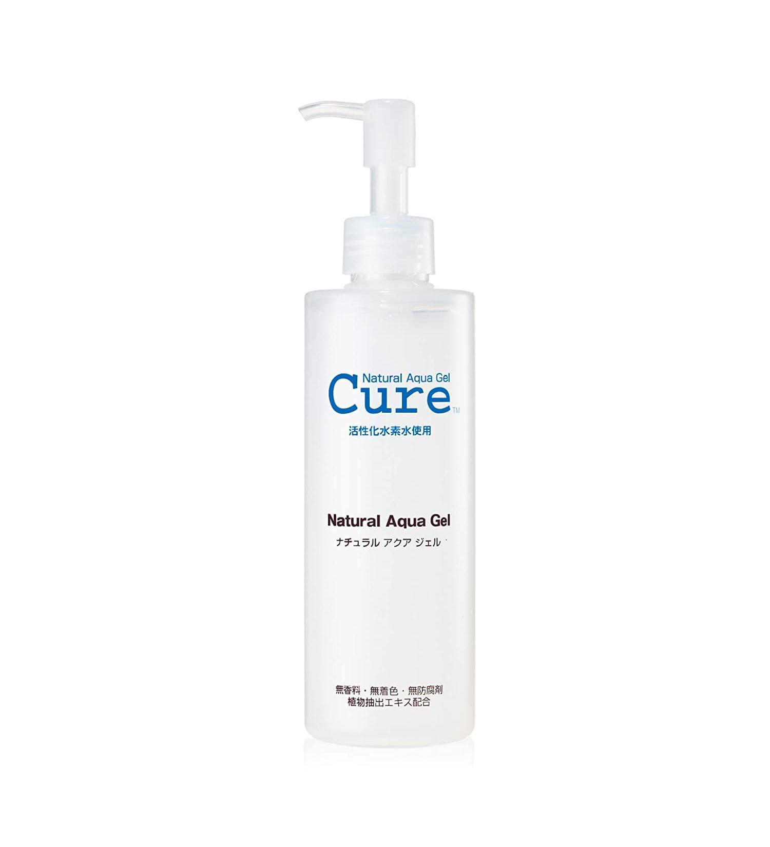 Cure Natural Aqua Gel Treatment Exfoliating Scrub for Women and Men 250ml 91 Water with Activated Hydrogen Reduces pores and blackheads Unisex Moisturizing Gel Cleanser - Buy Online on GoSupps.com
