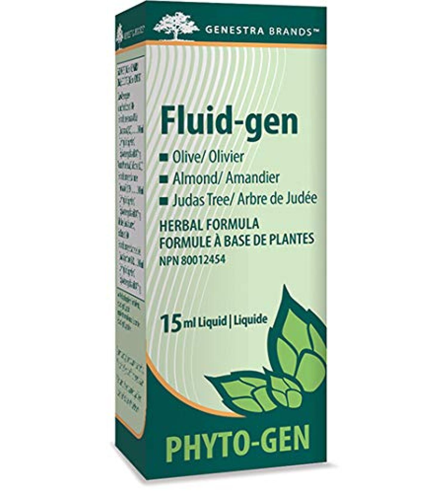 Genestra Brands - Fluid-gen - Olive Almond and Judas Tree Herbal Supplement - 15 ml Liquid - Buy Online on GoSupps.com