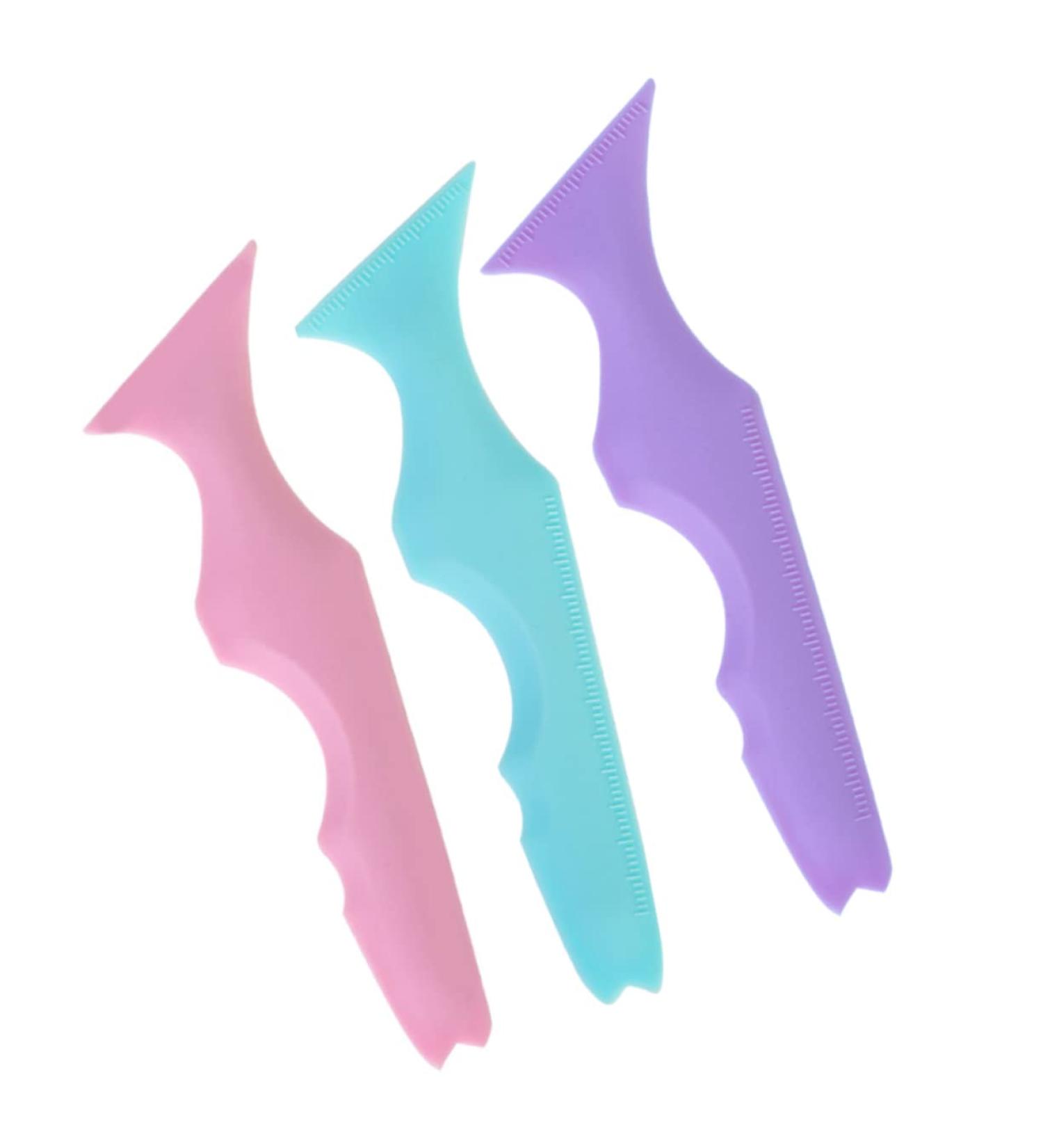 FOMIYES 3pcs Silicone Beauty Ruler Girl Supplies Blue Eyeliner Pencil Massaging Tools Eyeliner Stencil Face - Buy Online on GoSupps.com
