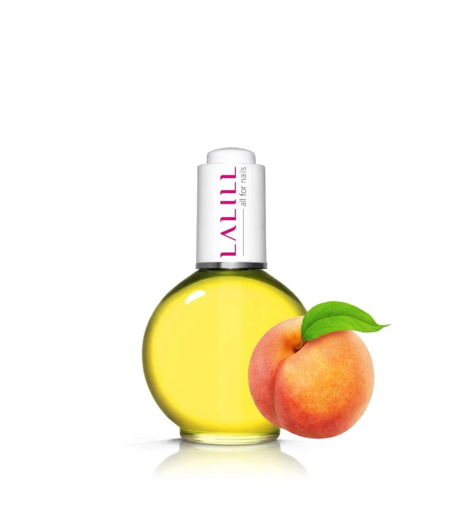 Lalill Nail Cuticle Oil 75ml - Peach Vegan Nail Care Oil for Healthy Nails & Skin - Spa Manicure Essential with Pipette - Buy Online on GoSupps.com