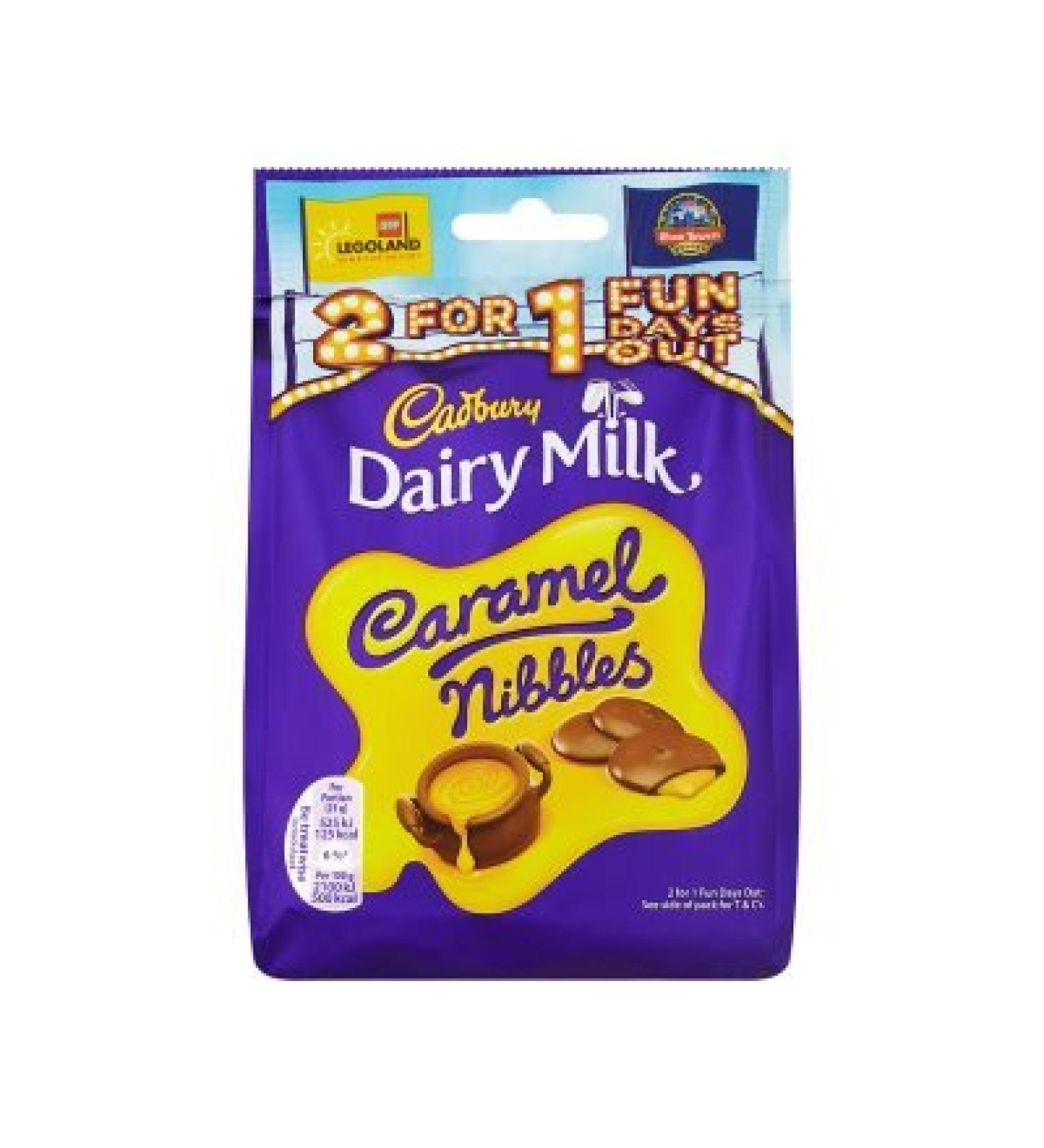 Cadbury Cadbury 5-pack of milk caramel nibblers 120g