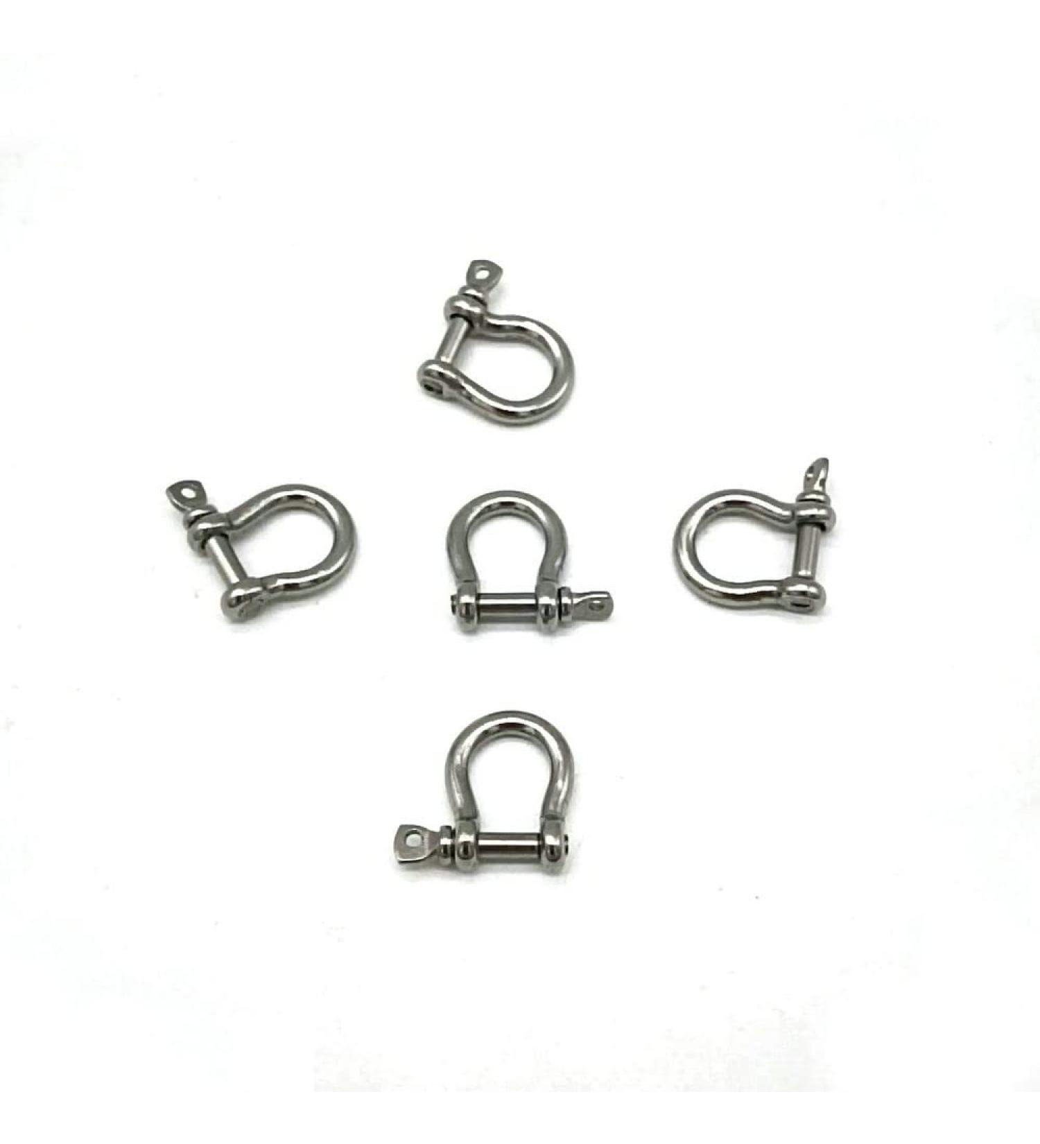 Stainless Steel Bow Shackle 3mm - Silver Color (5 Pack) for Paracord Jewelry & Marine Tackle - Buy Online on GoSupps.com