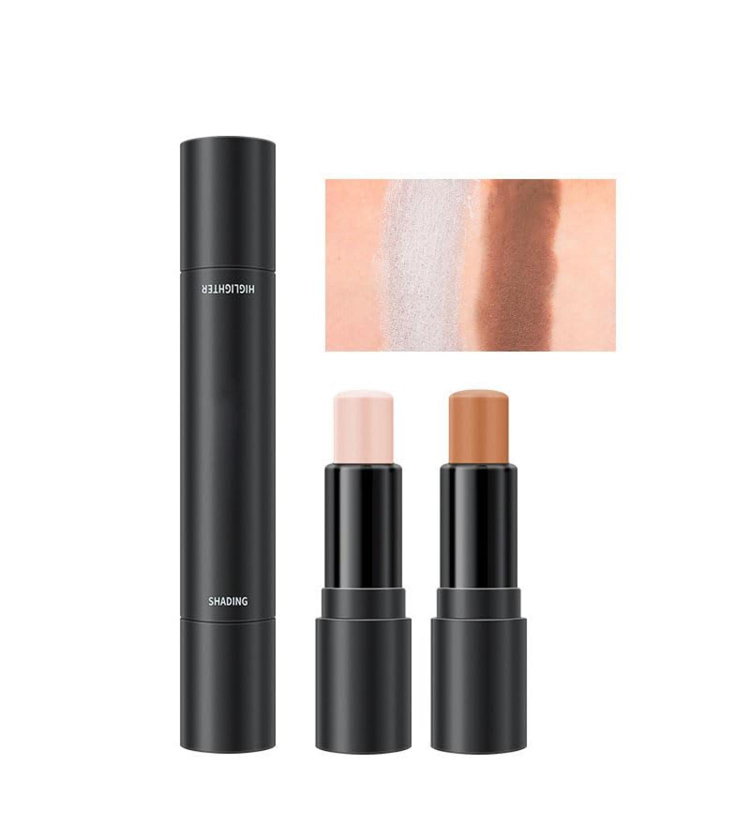 Double Head Contour Highlight Stick Double Color Face Contour Makeup Concealer Stick Base Makeup Face Highlight Touch Up Stick (1 1# Size) - Buy Online on GoSupps.com