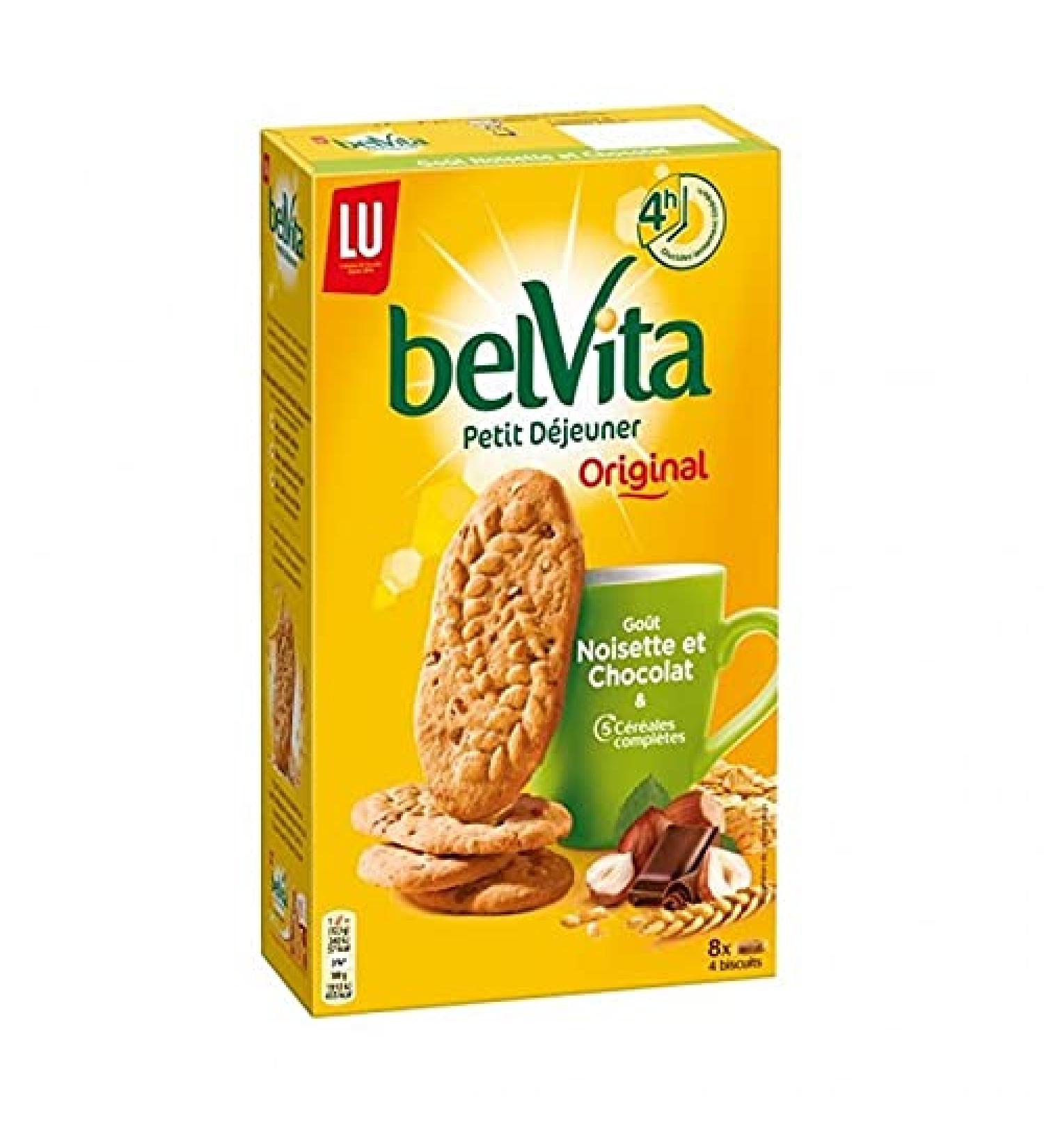 LU BelVita Original Breakfast Hazelnut and Chocolate Flavor & 5 Whole Grains 400g (pack of 6)