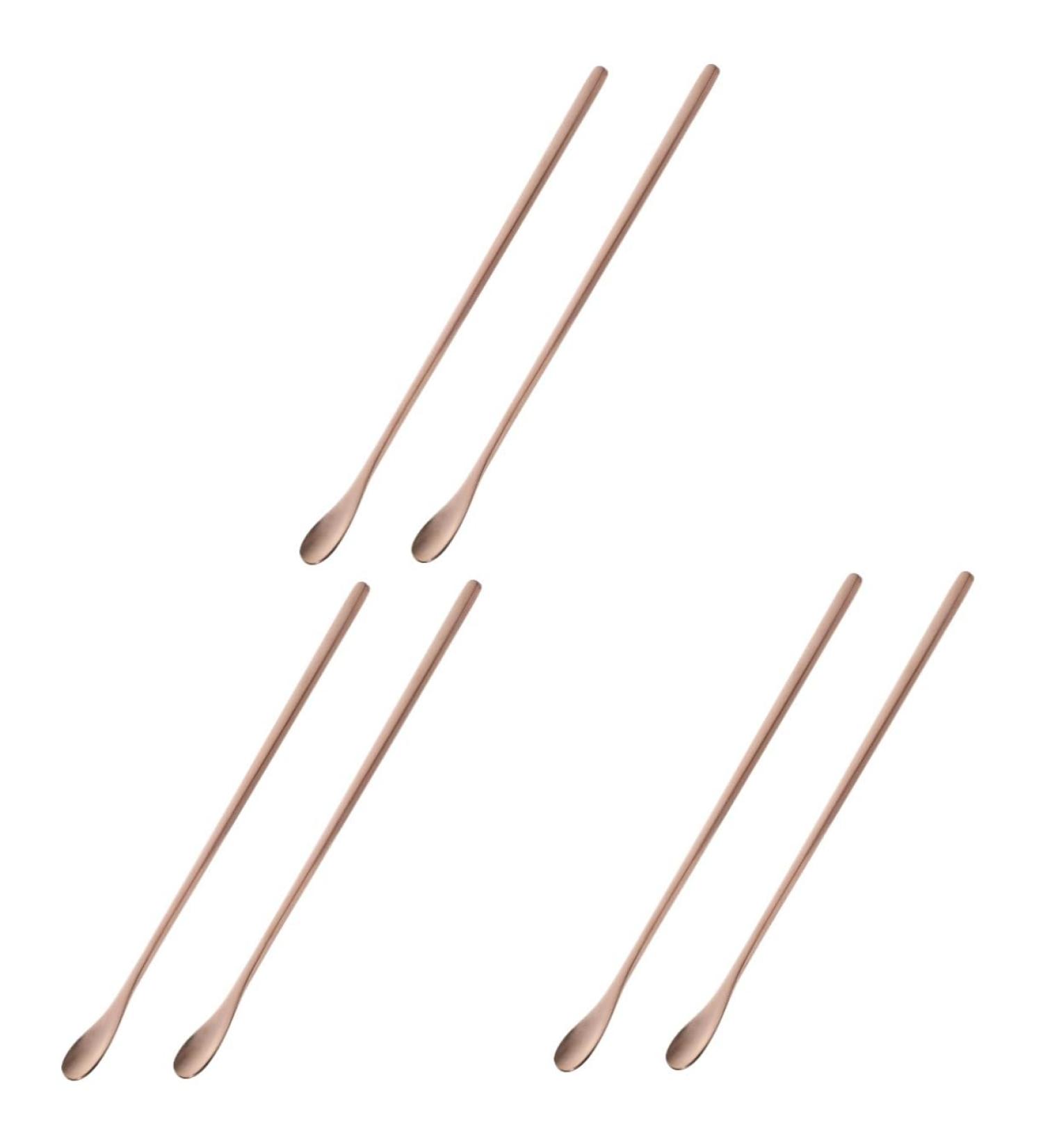 BESPORTBLE 6 Pcs Animal Feeding Pet Food Scoop Reptile Reptile Stainless Steel 19.20X1.30X0.20CMx3pcs Goldenx3pcs - Buy Online on GoSupps.com