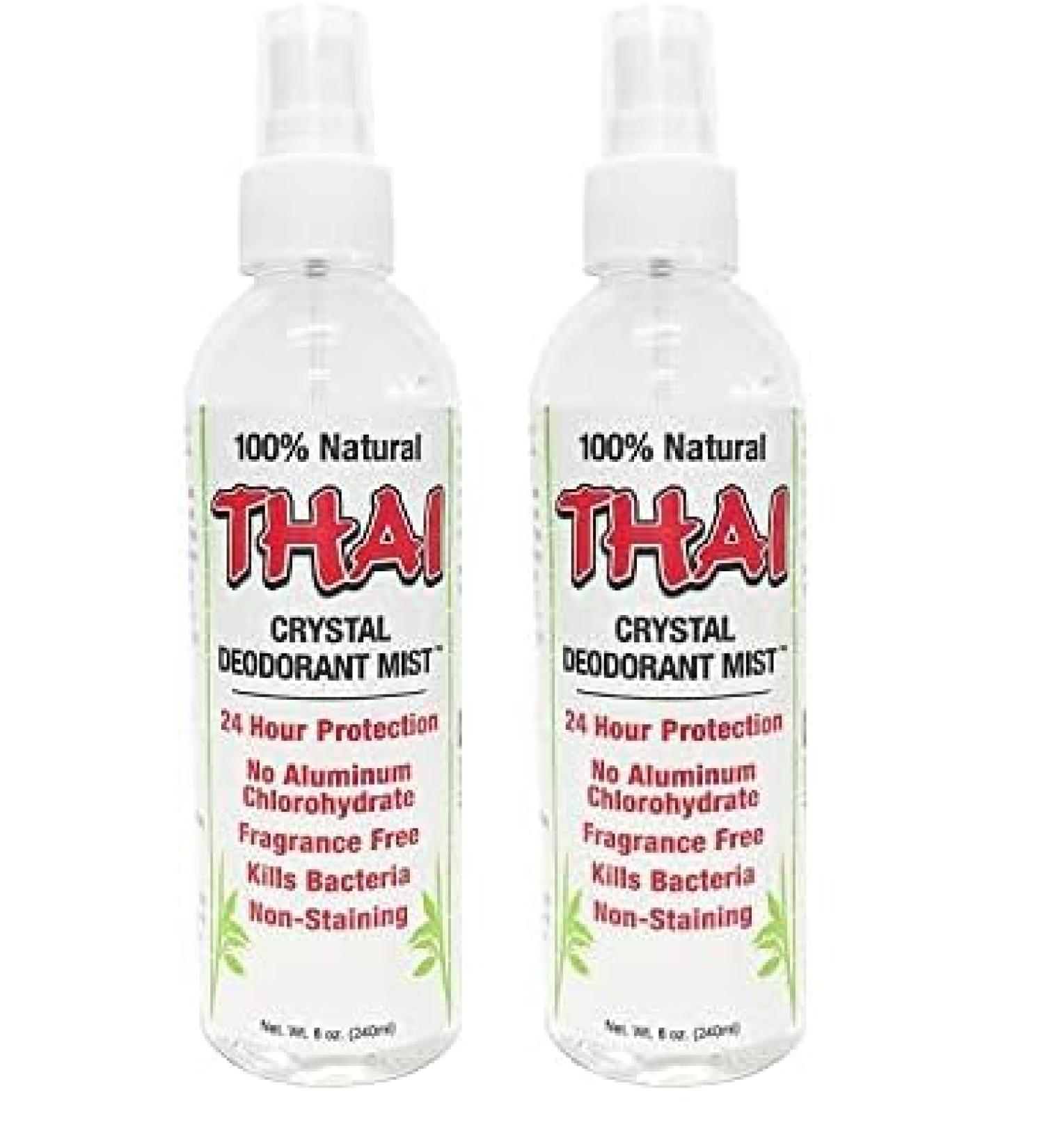 THAI Natural Crystal Deodorant Mist Spray (8 Fluid Ounces) (Pack of 2) 8 Fl Oz (Pack of 2) - Buy Online on GoSupps.com