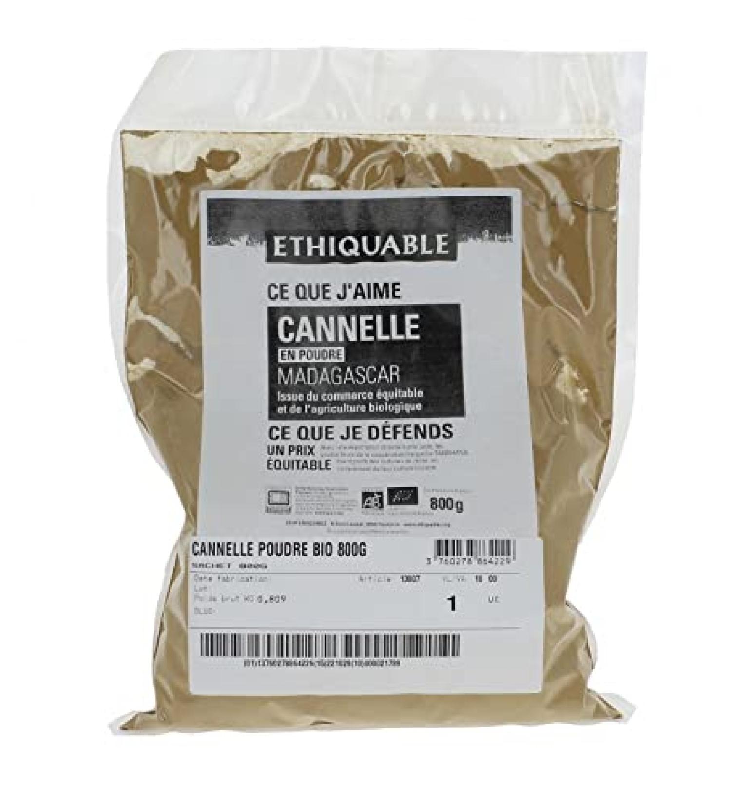 Bag of cinnamon powder from Madagascar organic & fair trade 800g