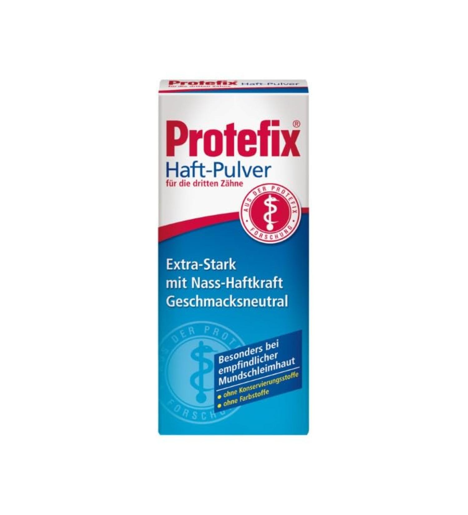 Protefix Adhesive Powder 50g - Secure Denture Adhesive for Strong Hold | 1381004 - Buy Online on GoSupps.com