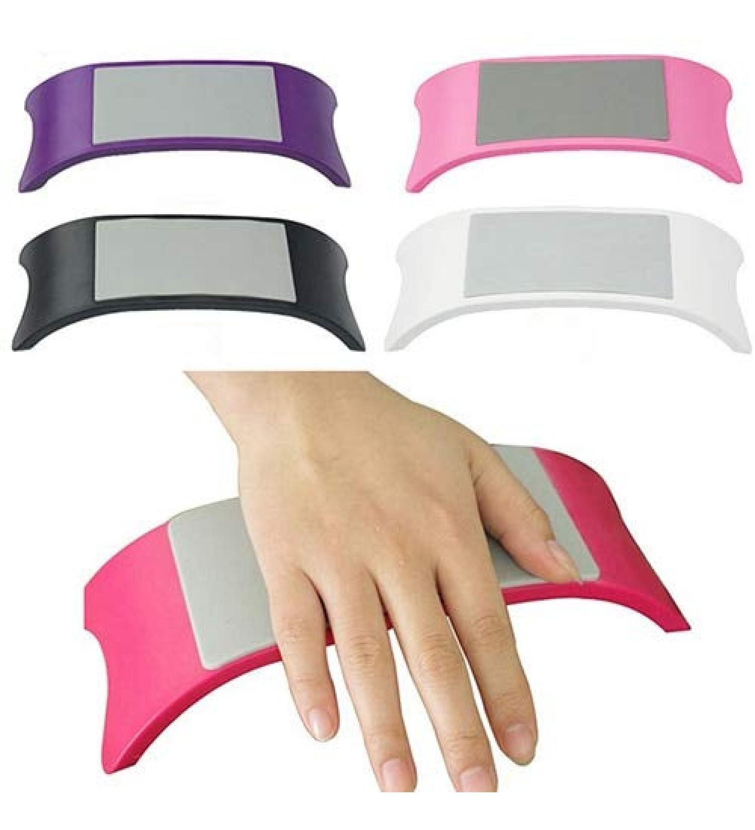 New Plastic Silicone Nail Art Cushion Pillow Hand Holder Nail Arm Rest Manicure Tool - (Color: Rose Red) - Buy Online on GoSupps.com