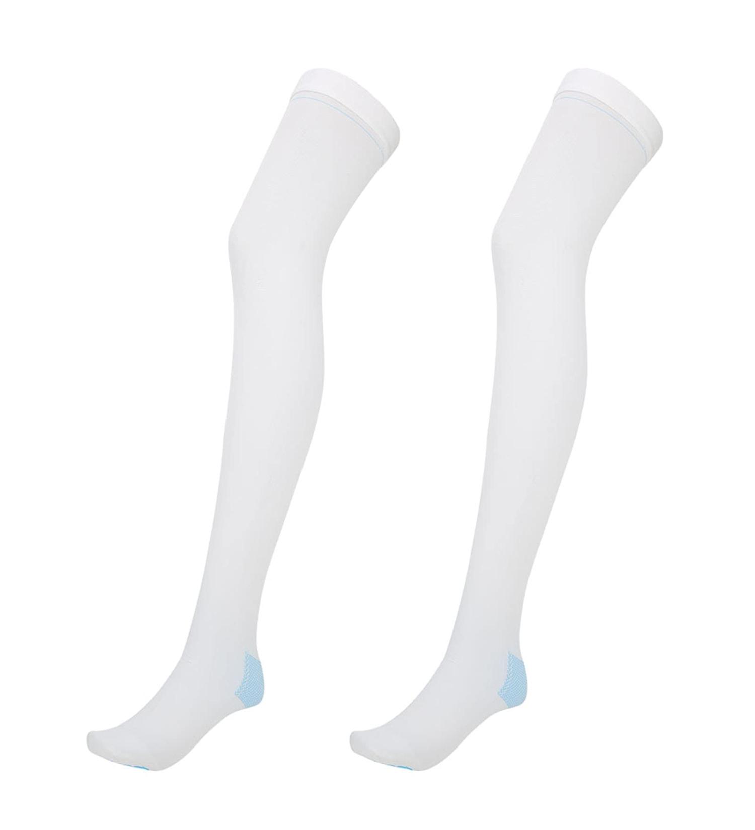 Omabetan Varicose Veins Stockings | Comfortable Odorless Compression Socks for Surgery Recovery | Long Tube Thrombus Socks (Pure White) - Size M - Buy Online on GoSupps.com