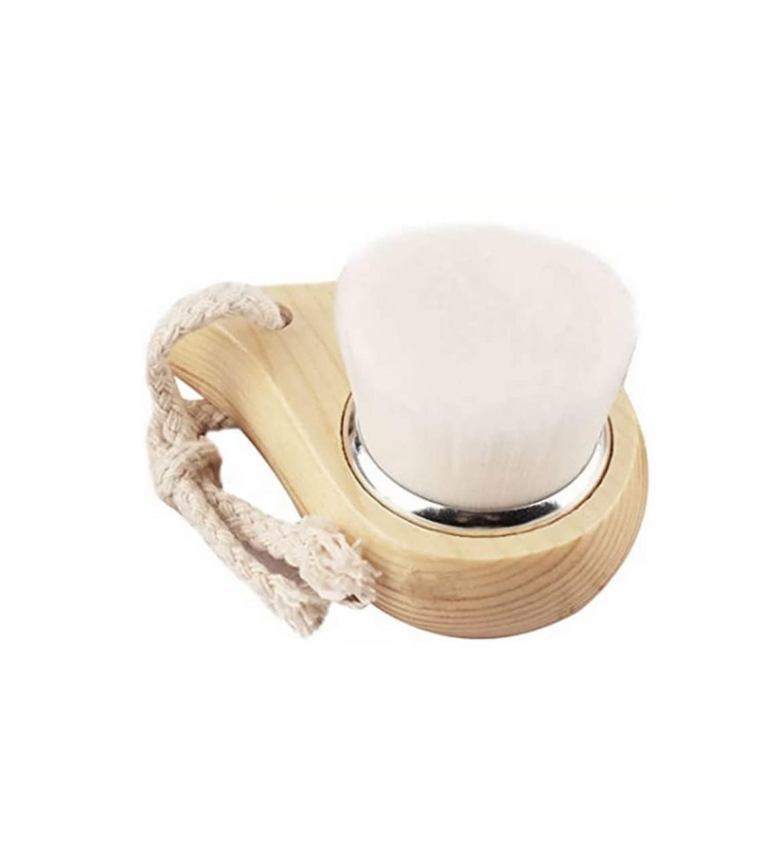 Facial Cleanser Brush with Wood Handle Cleansing Soft Bristle Face Care Clean Tool for Women Men Brush - Buy Online on GoSupps.com