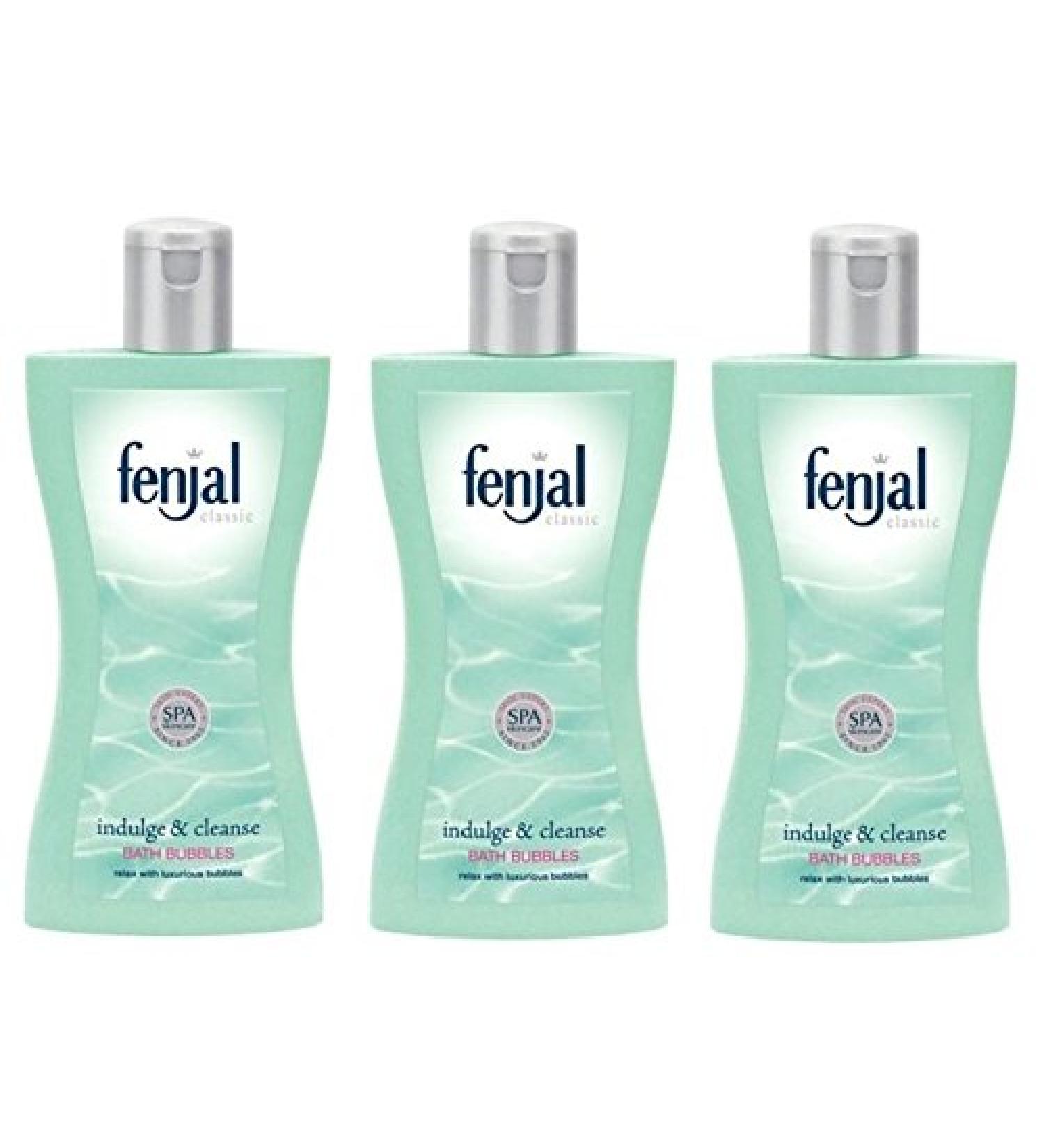 THREE PACKS of Fenjal Classic Indulge & Cleanse Bath Bubbles 200ml