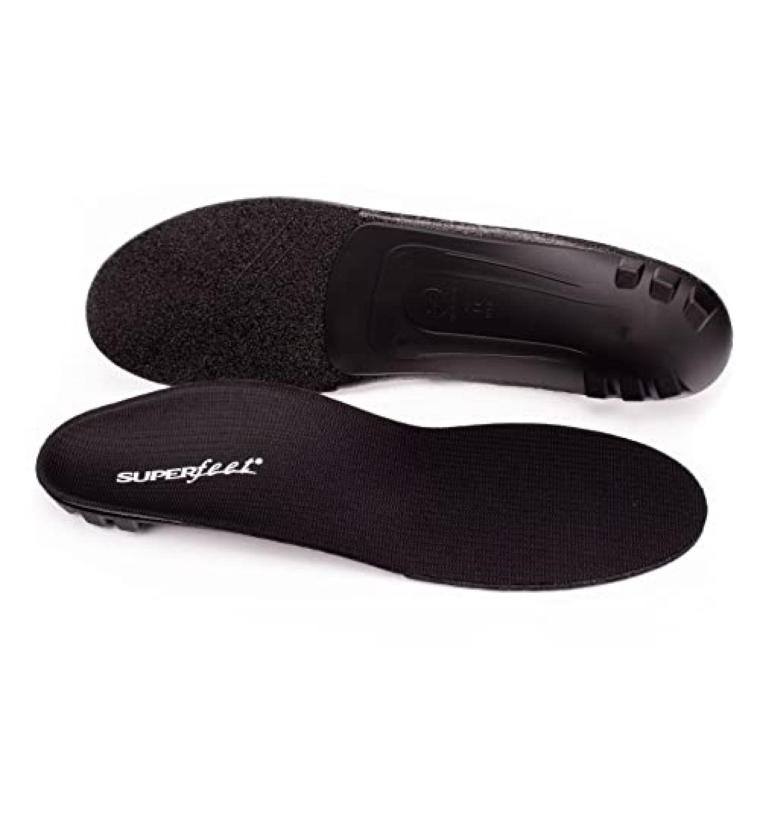 Superfeet Black Orthotic Arch Support Insoles - Thin & Tight Shoes - Size 9.5-11 Men, 10.5-12 Women - Buy Online on GoSupps.com