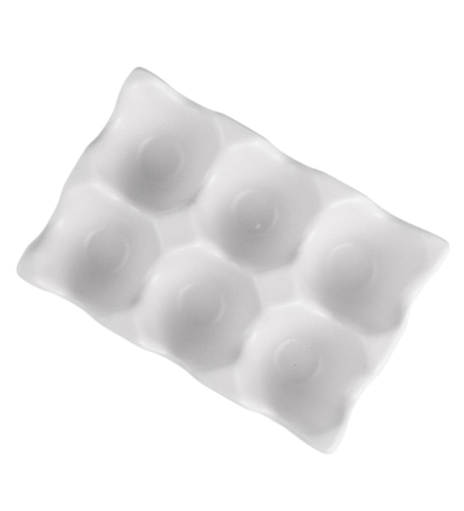 DOITOOL 6 Refrigerator Egg Holder Egg Carrier with Lid Drawer Organiser Monomer Egg Carton White Non-slip White 14.5x9.5x3.2cm - Buy Online on GoSupps.com