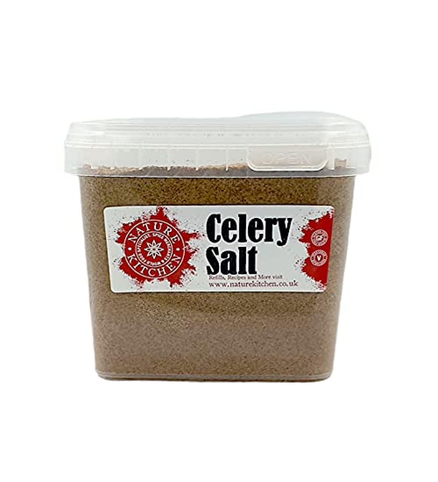 Nature Kitchen Celery Salt 1Kg - Gluten-Free, Vegan Seasoning Blend for Everyday Cooking, Marinades, Sauces, Frying, Baking, Grilling - Buy Online on GoSupps.com