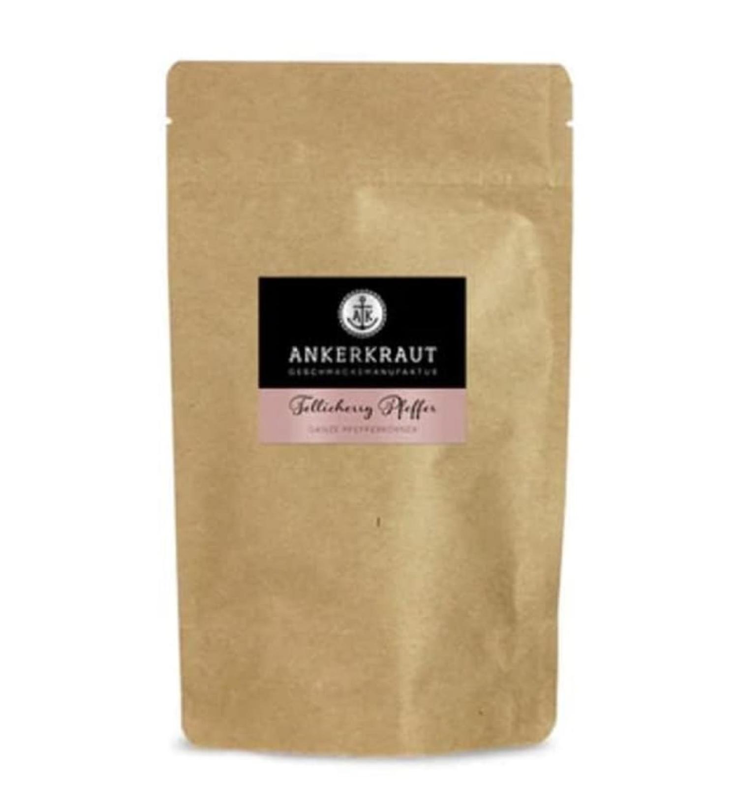 Ankerkraut Tellicherry Pepper Intensive Aroma Premium Pepper whole grains for pepper mill 180 g in bag 180g bag