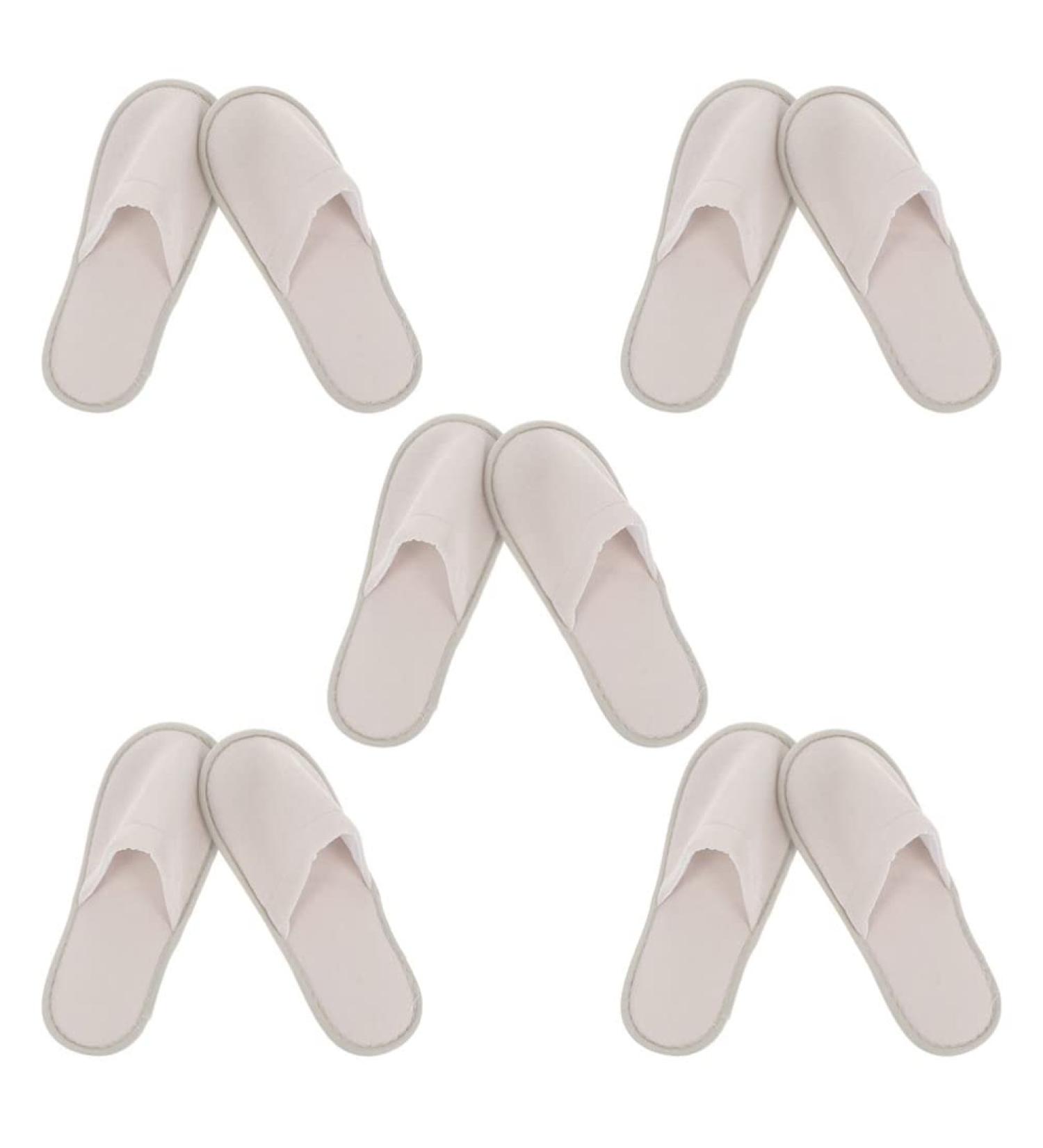 Minkissy 6 Pairs Disposable House Shoes | Slipproof Pedicure Slippers for Women | Spa & Bath Sandals | Casual Guest Footwear - Buy Online on GoSupps.com