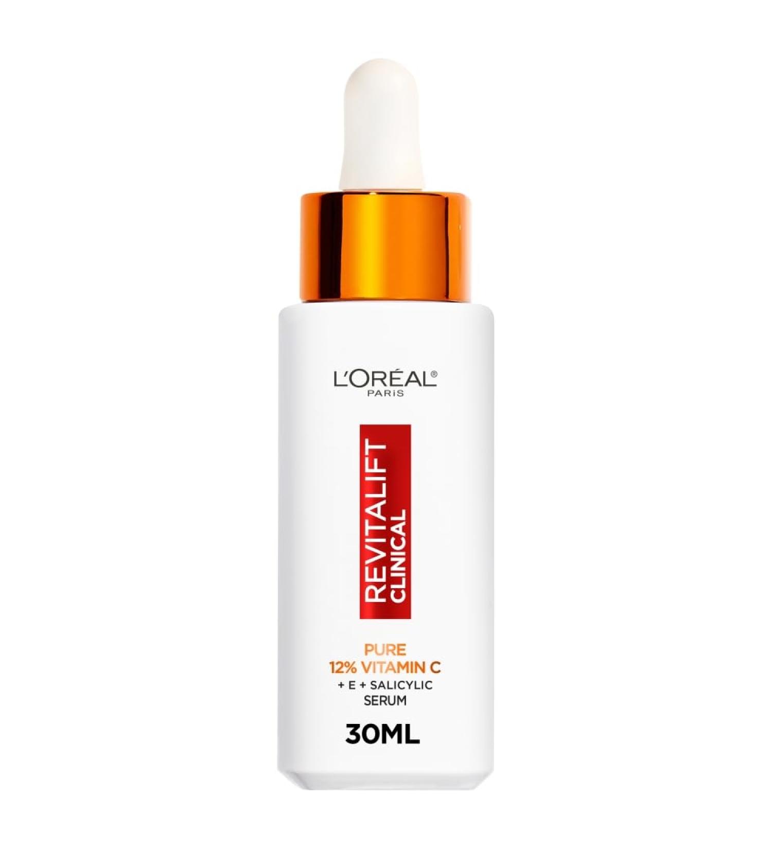 L'Or al Paris Revitalift Clinical 12% Pure Vitamin C Brightening Serum for Face Powerful Antioxidant Protection Brighter & Smoother Skin includes Hyaluronic Acid Salicylic Acid Vitamin C - Buy Online on GoSupps.com