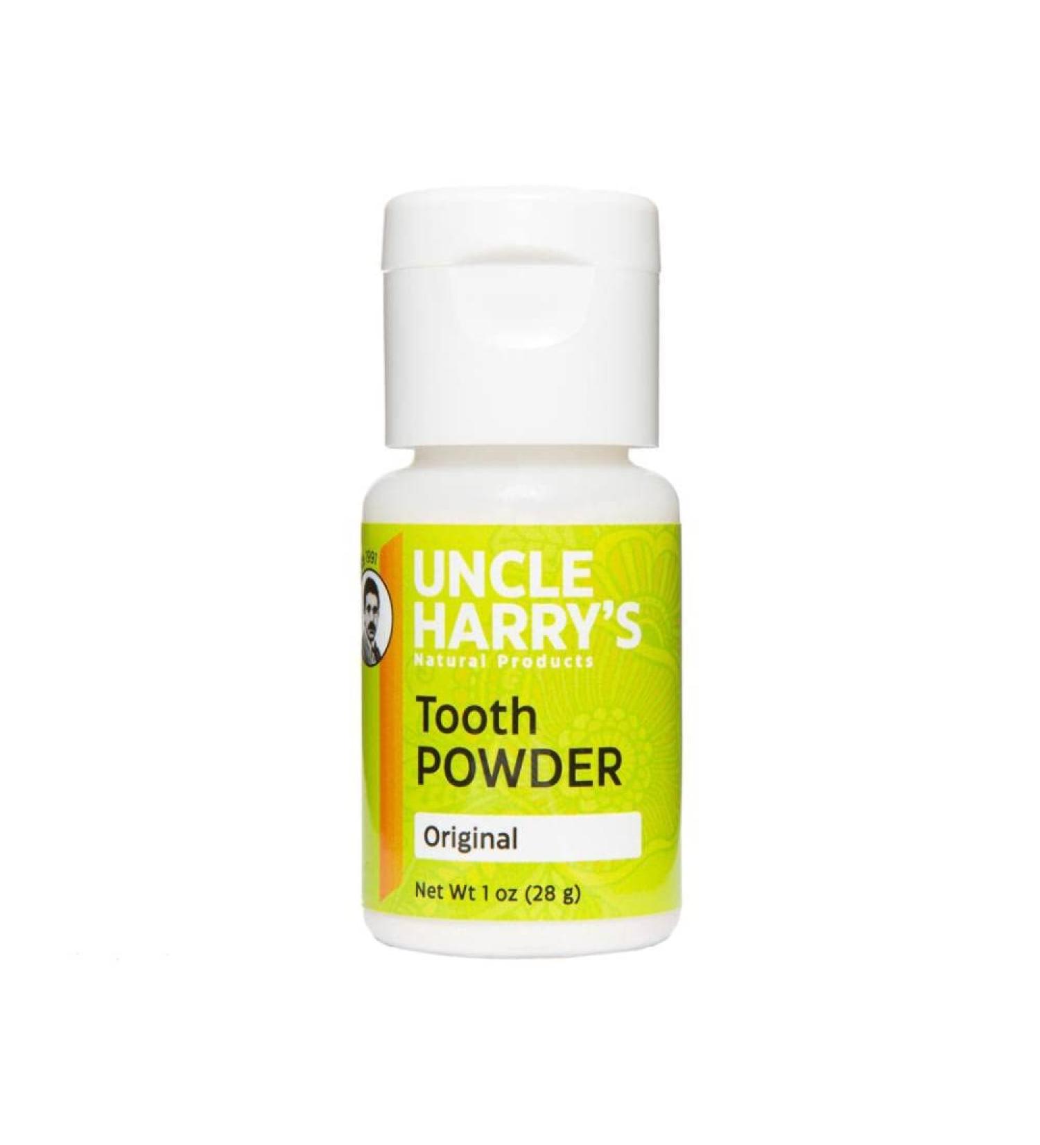 Uncle Harry's Remineralizing Tooth Powder All Natural Enamel Support and Whitening Toothpaste for Sensitive Teeth and Gum Health 2 ounces