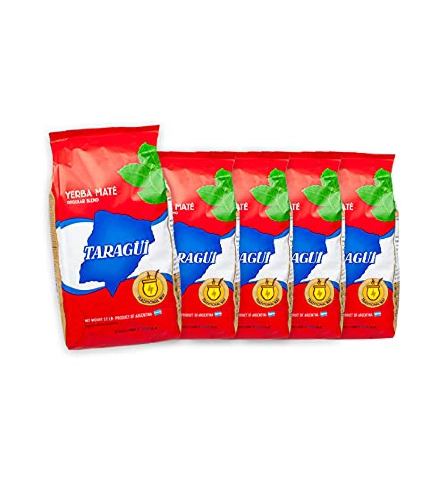 Taragui Mate Tea - 5 pack - Yerba Mate 5x1kg 1 kg (pack of 5)