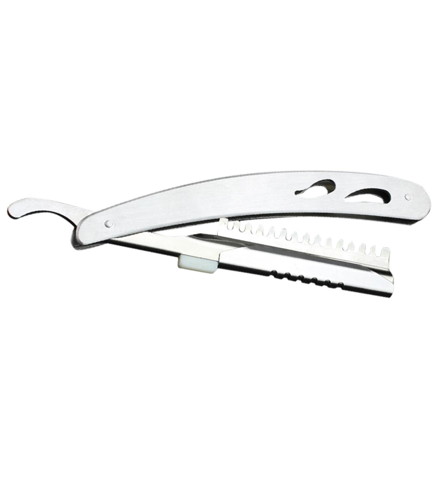 Fomiyes Stainless Steel Razor Holder - Premium Shaver Stand for Men | Hairdresser Shaver Holder for Beard & Nose Hair Blades - Buy Online on GoSupps.com