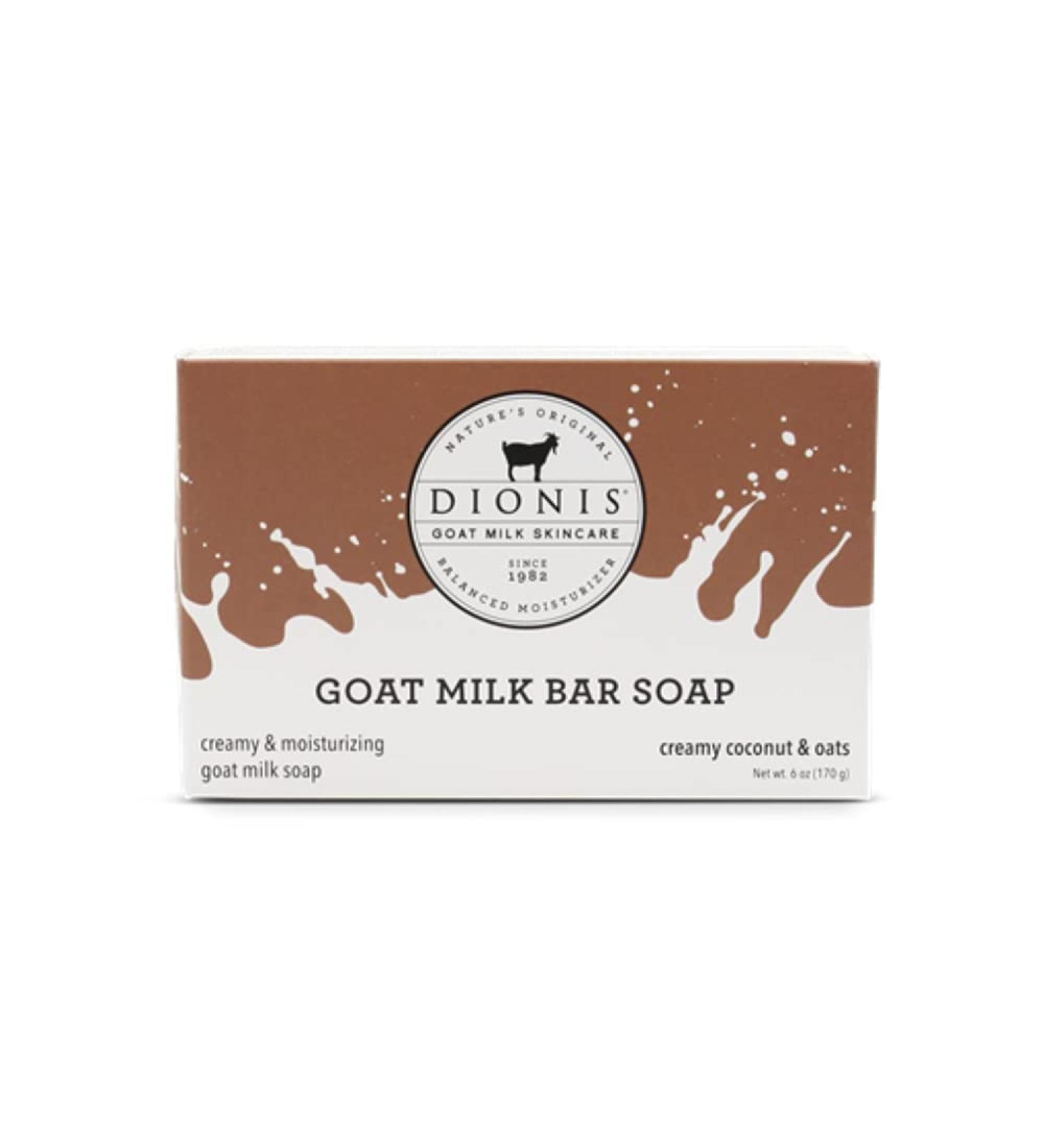 Dionis Goat Milk Skincare 6oz Creamy Coconut & Oats Hand & Body Bar Soap - Moisturizing & Restorative for All Skin Types - Non Greasy, No Residue - Cruelty Free & Paraben Free - Made in USA - Buy Online on GoSupps.com