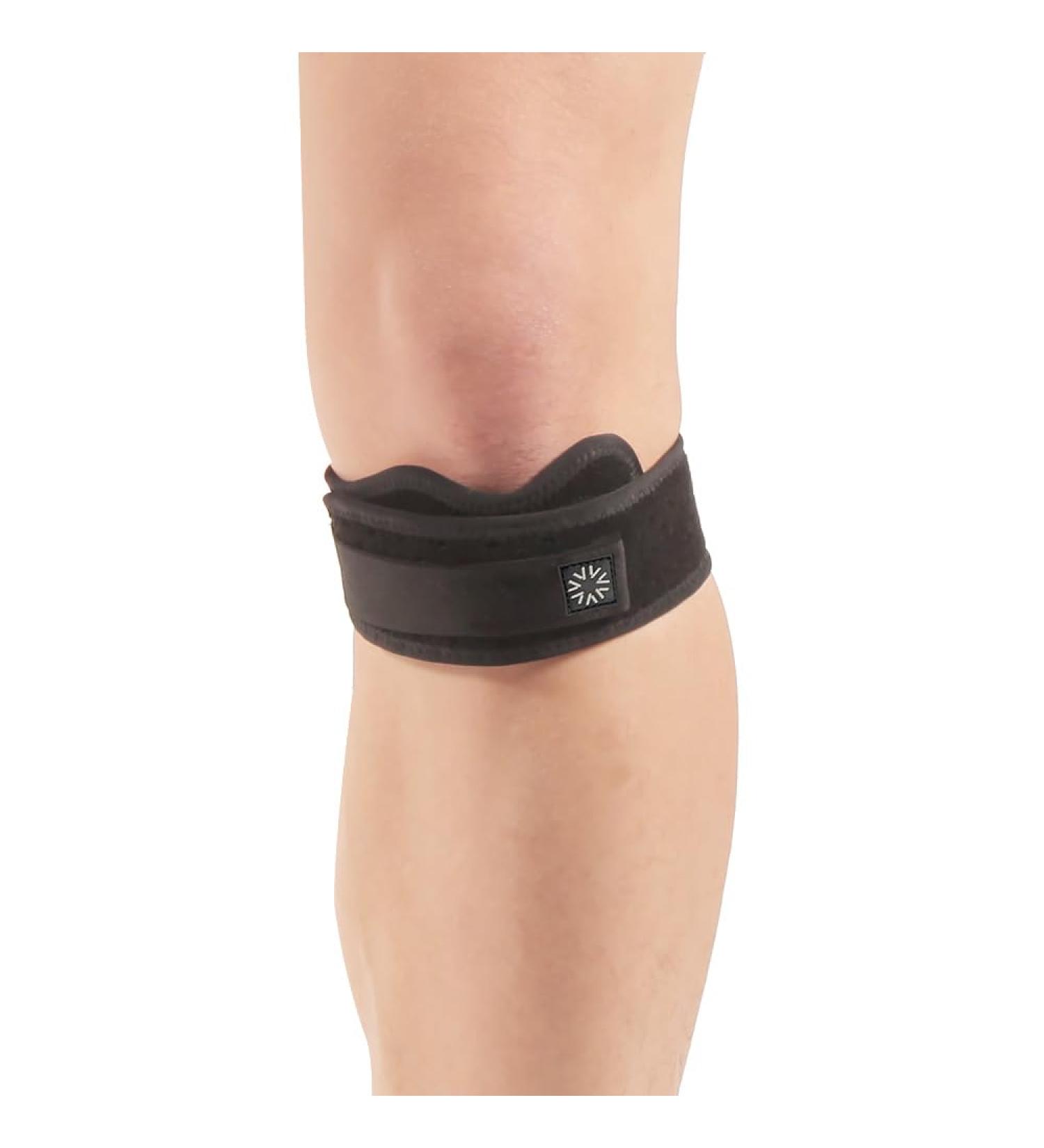 Wide & Soft Patella Strap Knee Brace - Fast Recovery & Muscle Fatigue Relief - Adjustable for All Exercises (Right - Buy Online on GoSupps.com