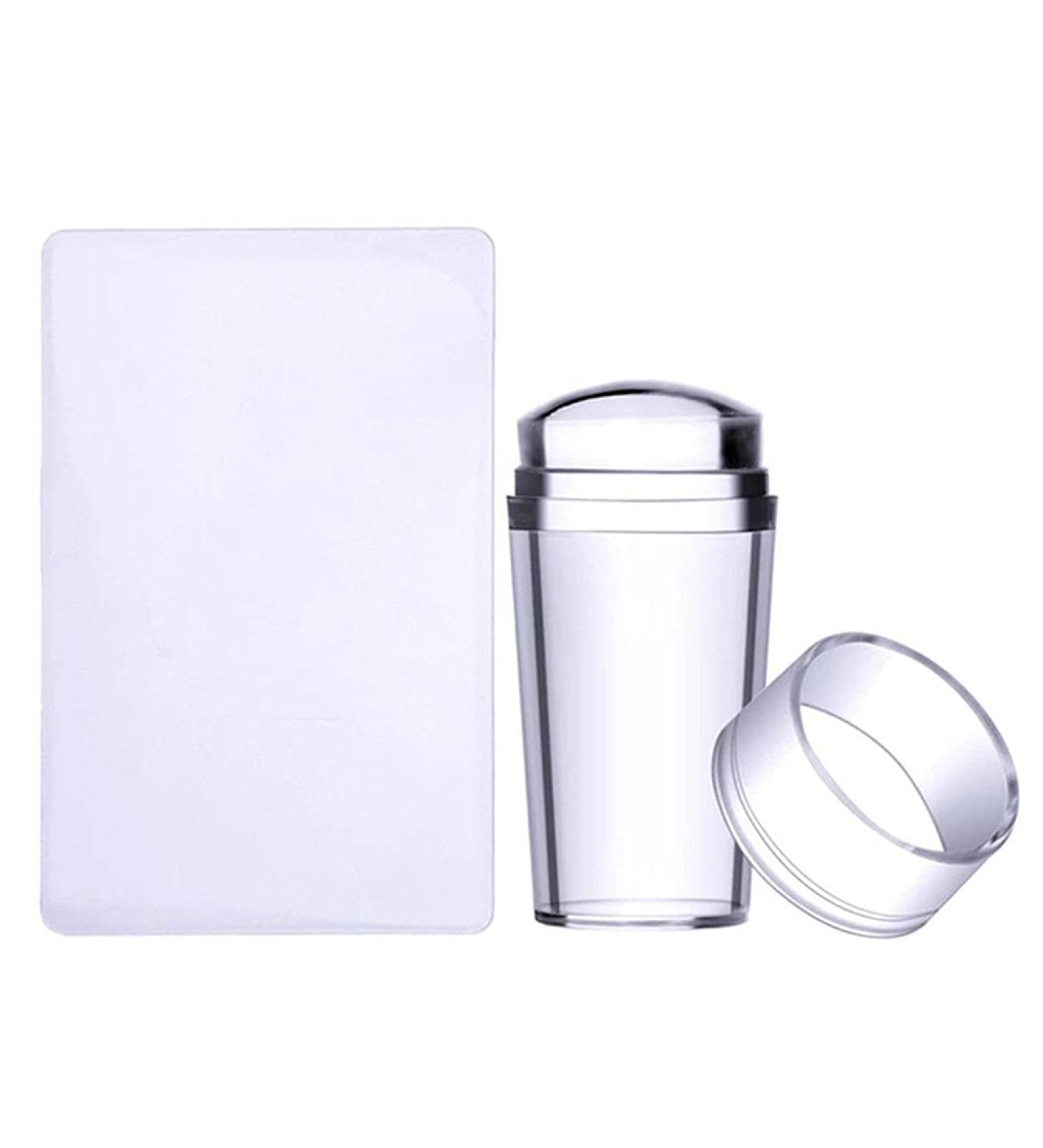 Fitbest Nail Stamp - Soft Silicone Nail Art Stamp with Lid & Scraper for DIY Manicure at Home - Perfect Nail Decoration Tool for Women & Girls - Buy Online on GoSupps.com