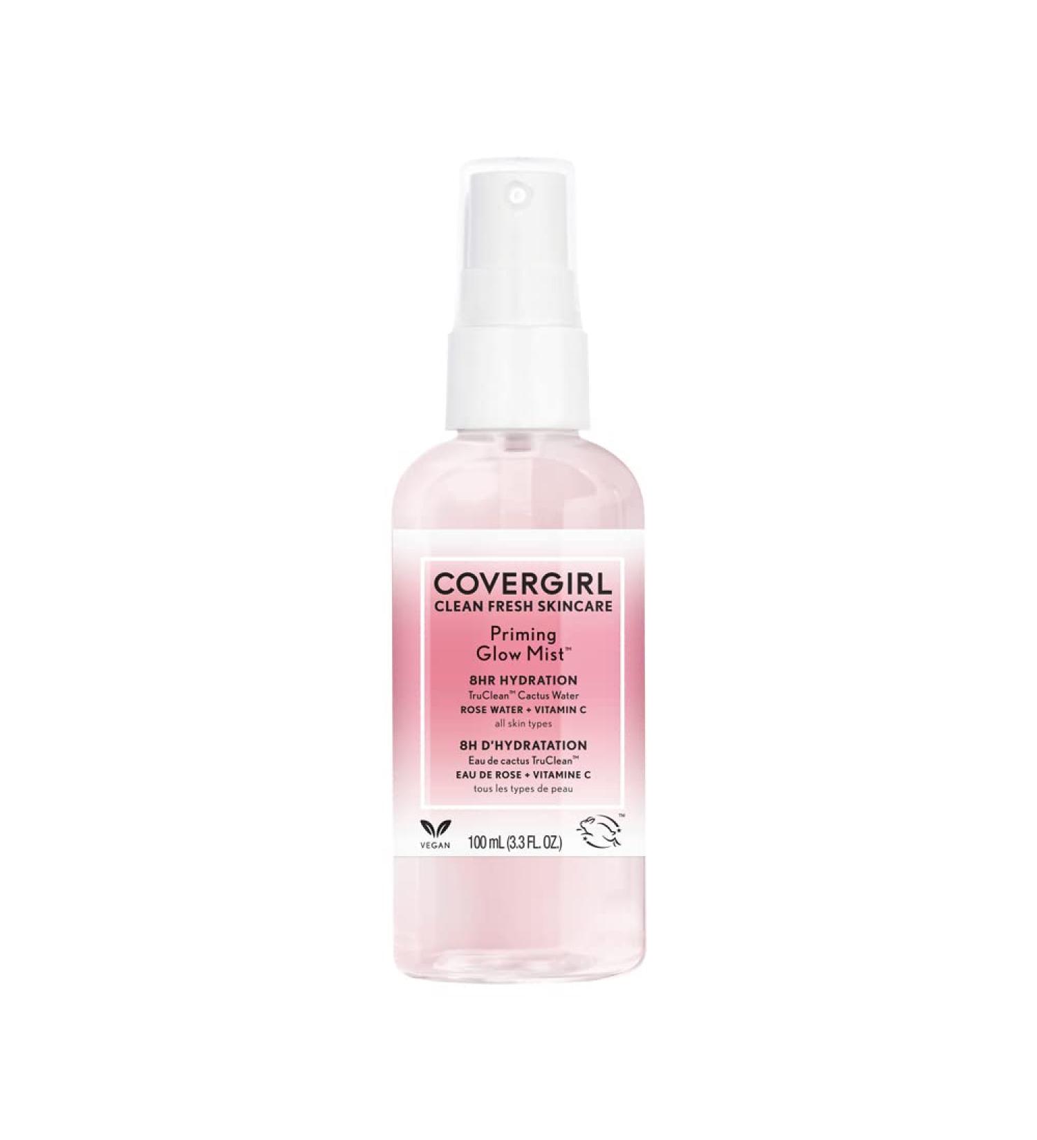 COVERGIRL Clean Fresh Skincare Priming Glow Mist - Rose Water & Vitamin C 3.3 Fl Oz - Buy Online on GoSupps.com
