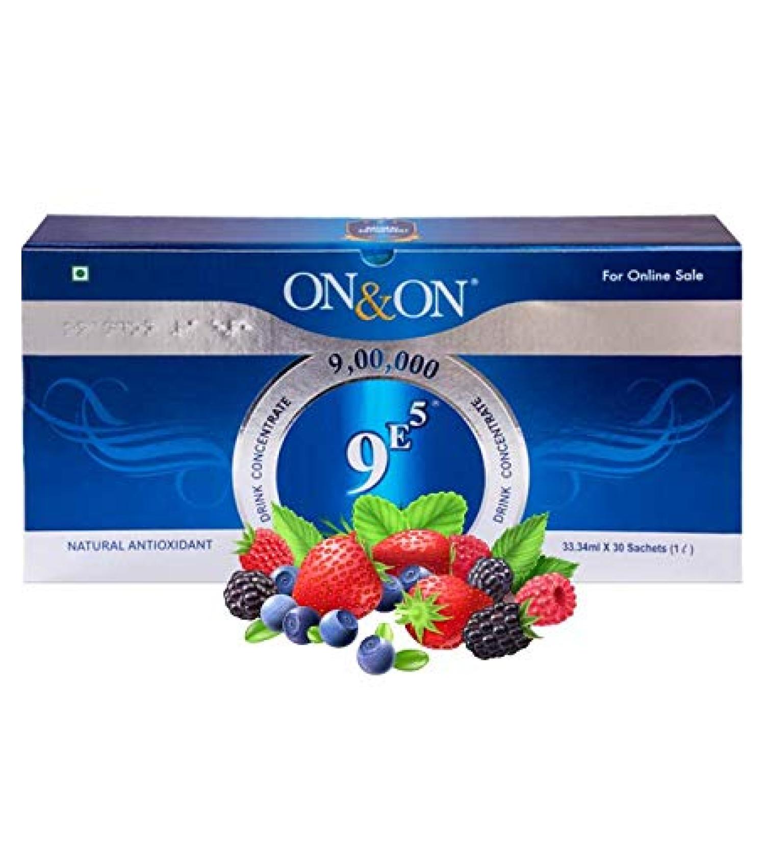 ON & ON 9E5 Drink Concentrate: Highest ORAC Value Immunity Boosting Formula - 30 Sachets/Tube - Buy Online on GoSupps.com