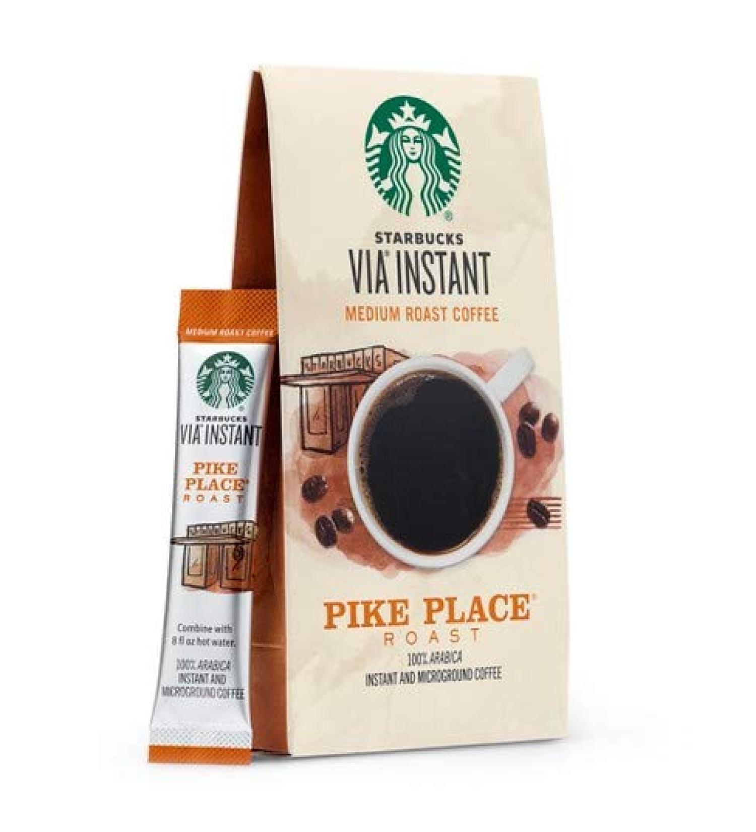 Starbucks VIA Instant Coffee Medium Roast Pike Place Roast 12 sachets