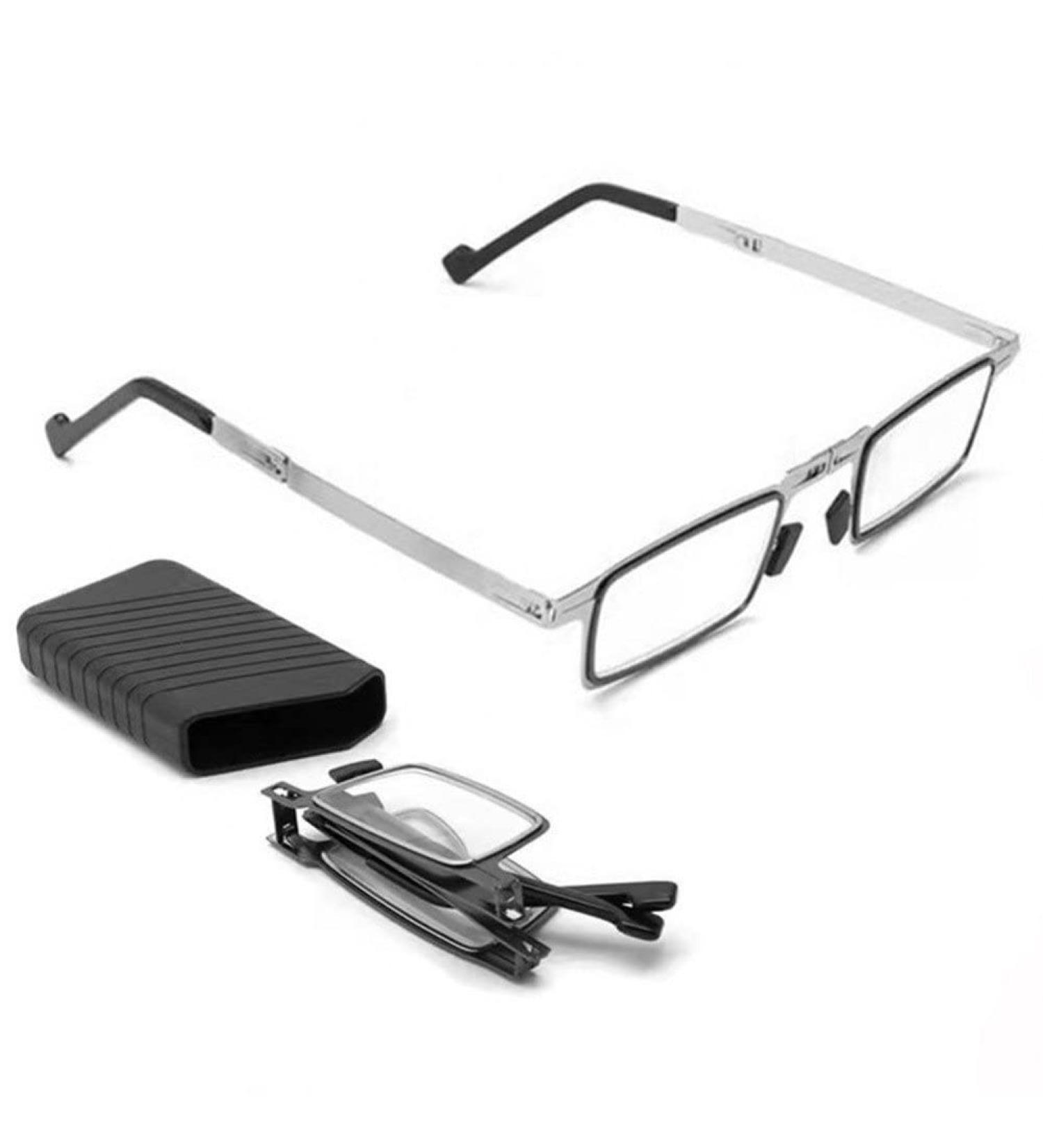 Limfer Portable Mini Blue Light Blocking Reading Glasses - Compact Folding UV Protection for Men & Women | Fashionable Jumping Hinge Design - Buy Online on GoSupps.com