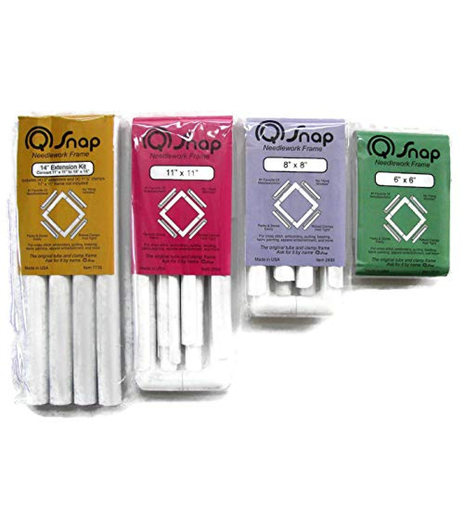 Q-Snap Needlework Frame Bundle with Extension Kit - 11x11, 8x8, 6x6 (Small) - Buy Online on GoSupps.com