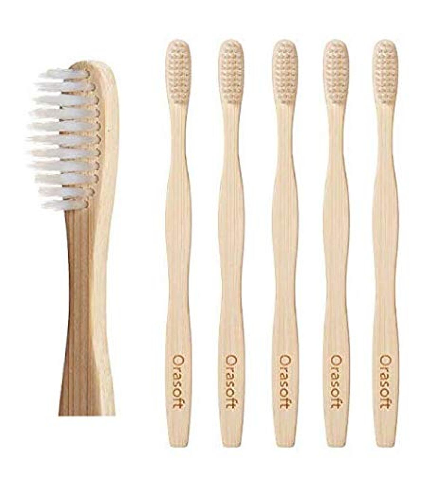 Orasoft Extra Soft Toothbrush 5 Pack for Sensitive Teeth and Gums - Gentle Bristles for Adults, Gum Recession, and Flossing - Buy Online on GoSupps.com