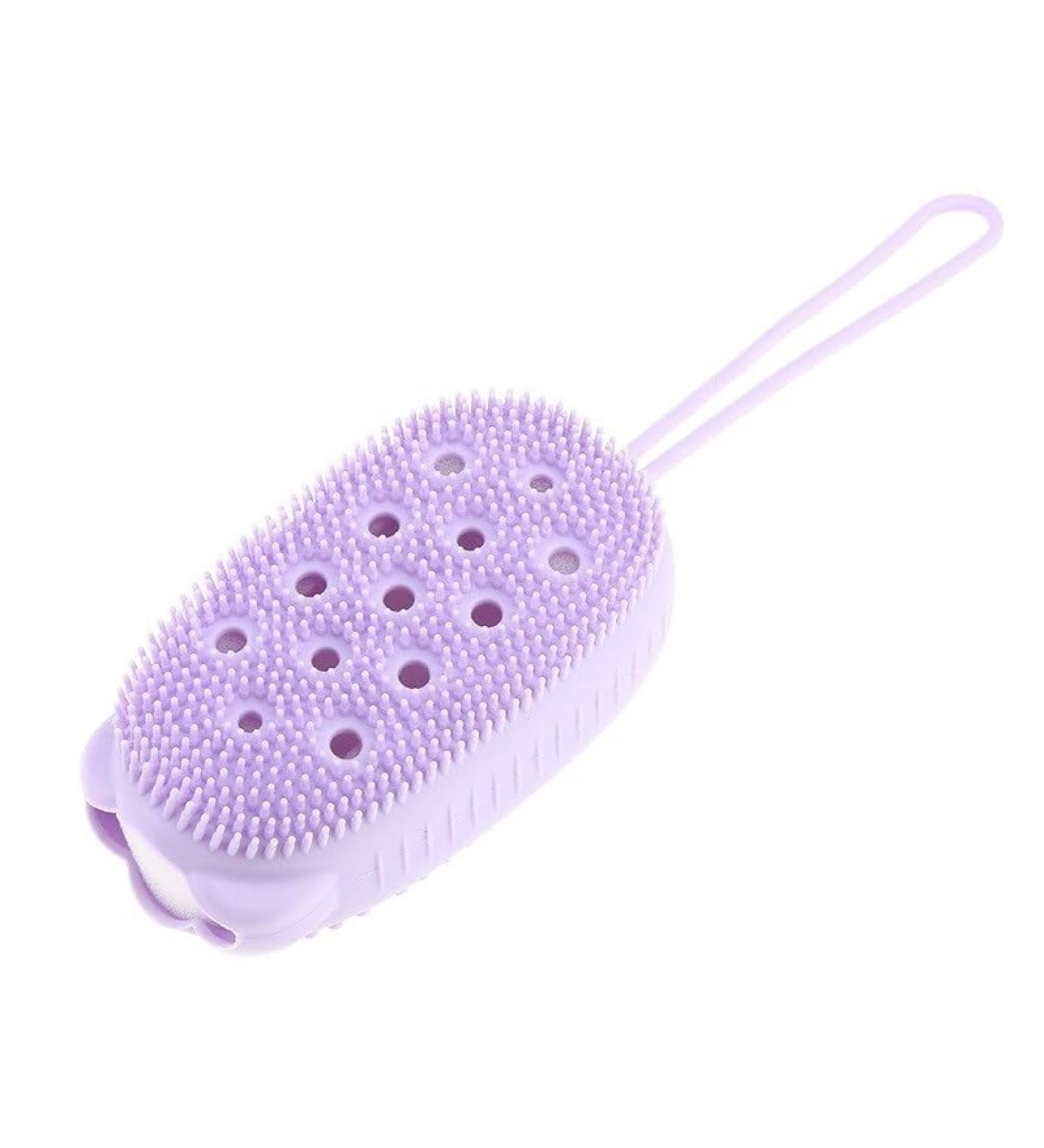 Bath Sponge Silicone Shower Exfoliating Scrub Sponge Brush Skin Cleaning Pad Bathroom Accessories Sponges Bath (Color : D) - Buy Online on GoSupps.com