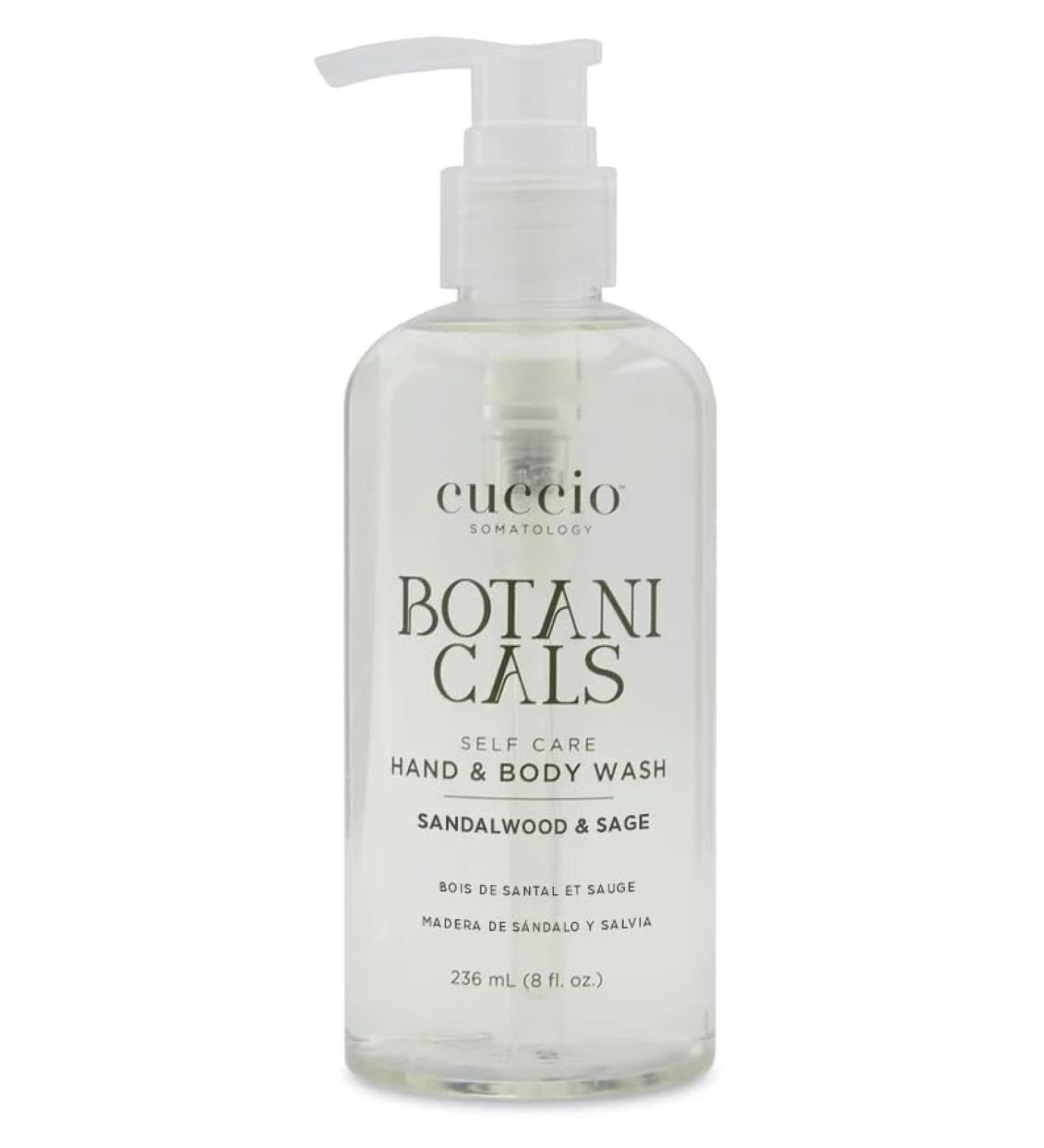 Cuccio Botanicals Hydrating Hand & Body Wash | Sandalwood and Sage | 8 Fluid Ounces