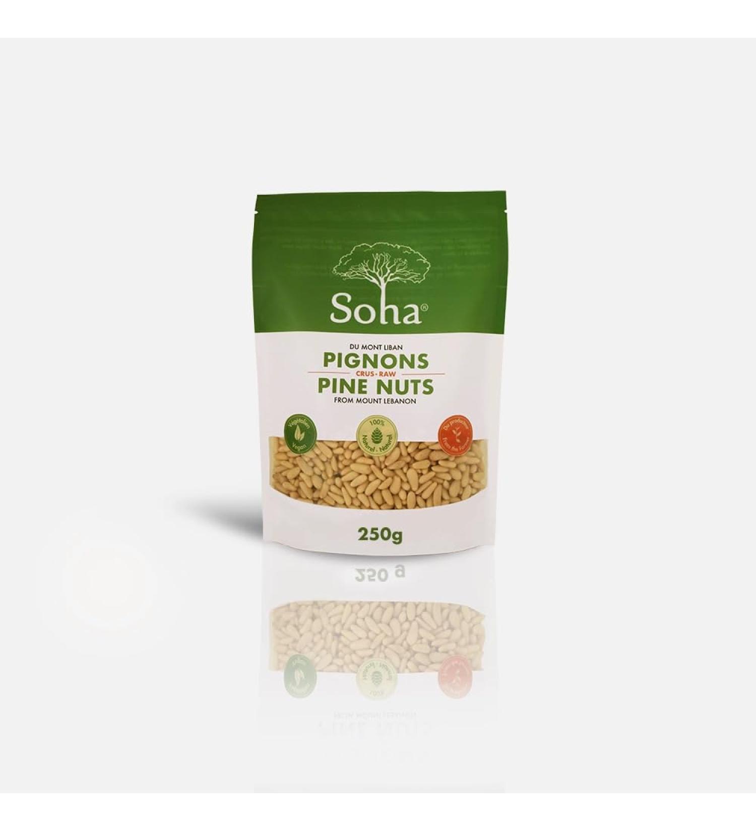 Mediterranean pine nuts Pine Nuts - High Protein Iron Fiber - 1 Pack (250g) - Buy Online on GoSupps.com