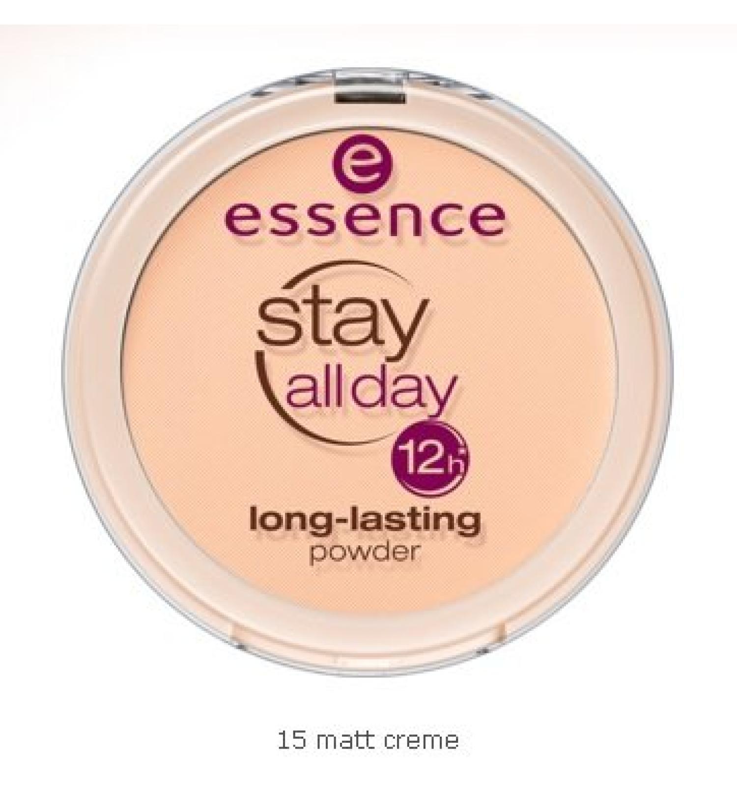 Essence Stay All Day 12h Long Wear Powder Color: 15 Matte Cream Content: 9g Powder