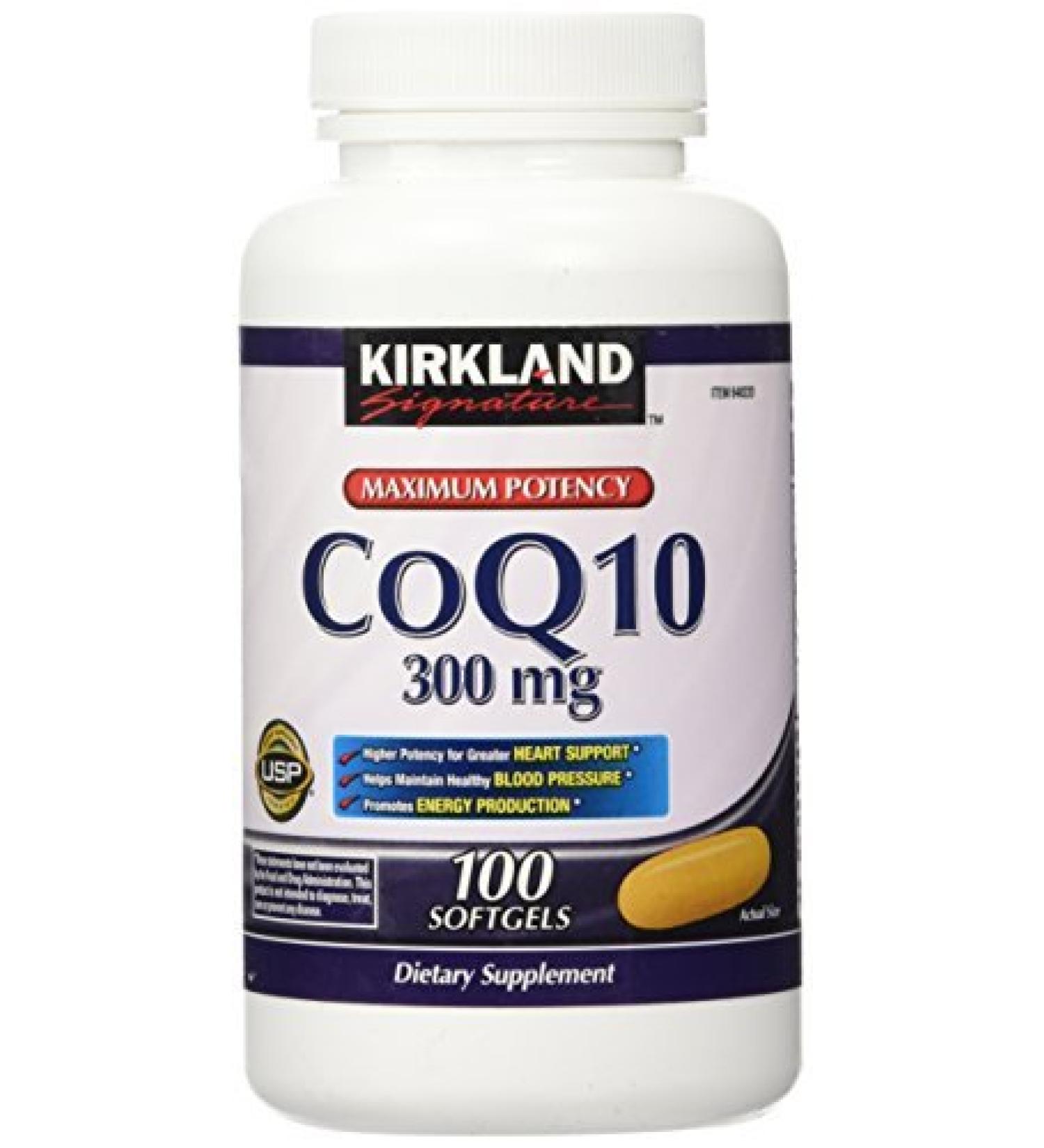 Kirkland Signature CoQ10 300 mg - 100 Softgels - Single & Multi Packs by sallyashop