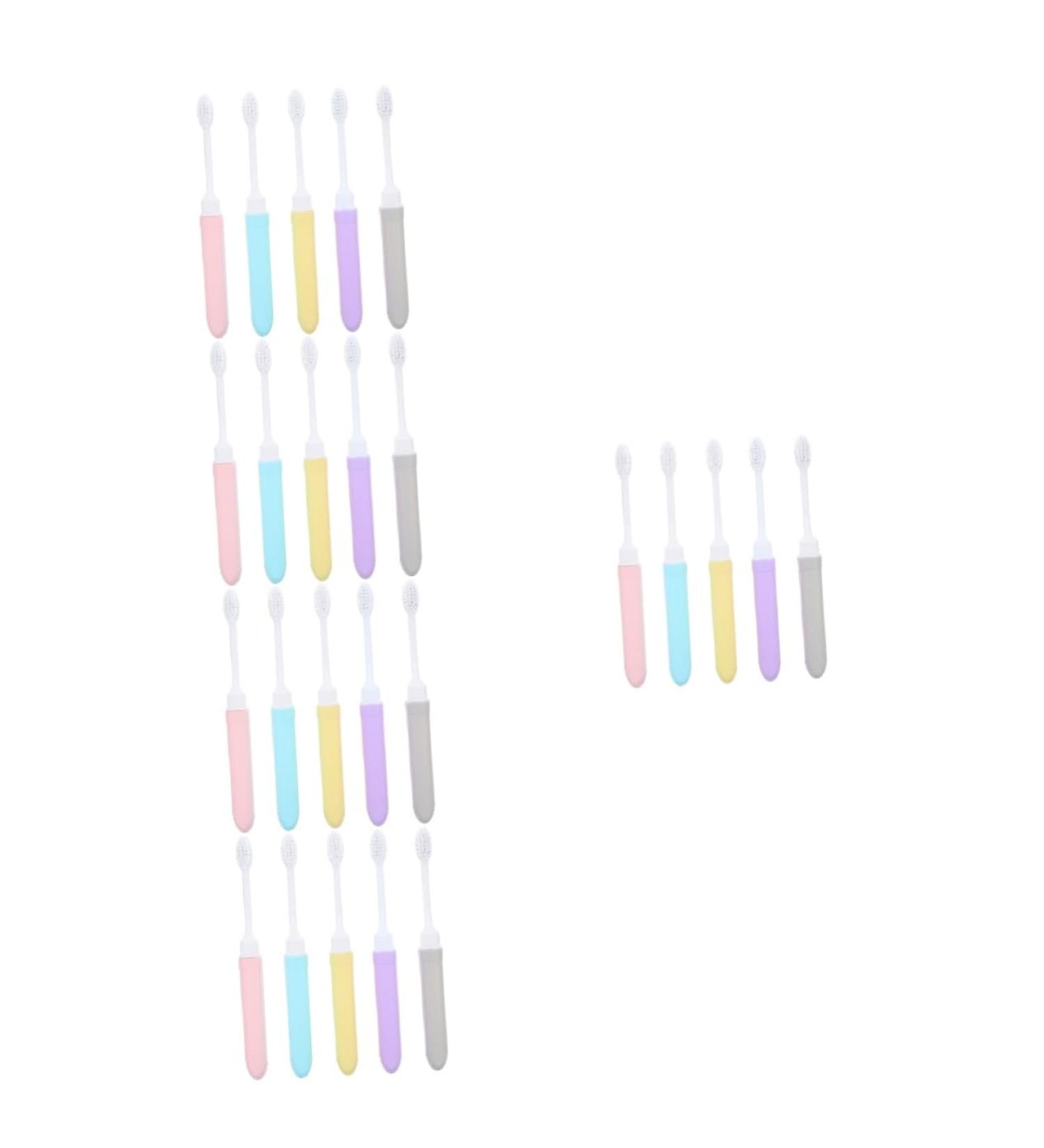 Minkissy 25-Pack Soft Manual Travel Toothbrushes - Foldable Bulk Toothbrushes for Adults | Perfect for International Travel - Buy Online on GoSupps.com