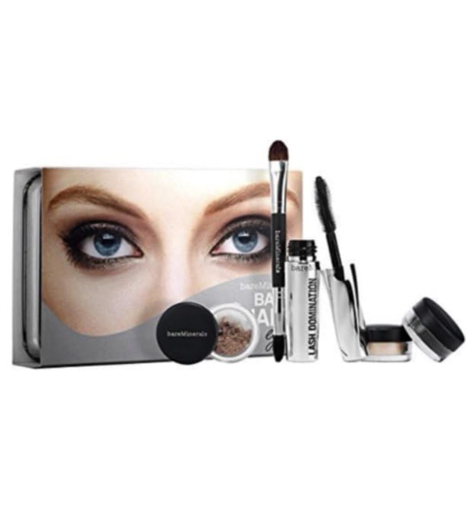 Bare Tutorials Smoky Eyes 5 pc Set 3 Eyeshadow Mascara Brush