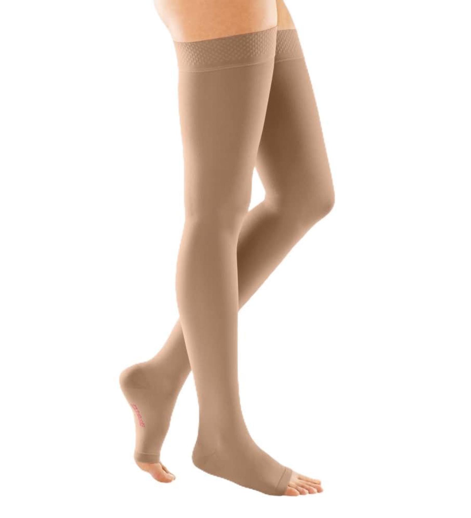 Medi Medive Forte Compression Stockings CCL 3 | Unisex Medical Compression | Size III Open Toe | Beige | Schenkelhoch - Buy Online on GoSupps.com