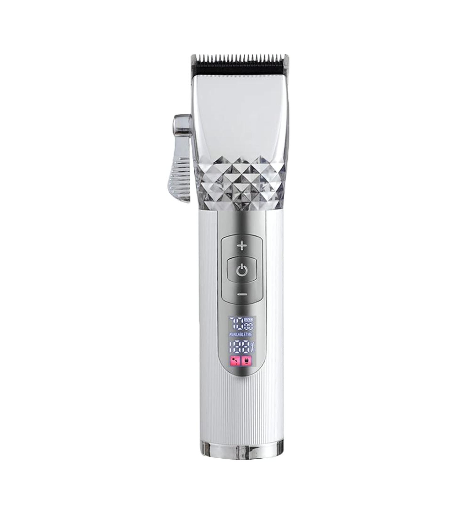 BLASHRD Professional Hair Trimmer Men Rechargeable Hair Trimmer Metal Liquid Crystal Digital Display HairTrimmer Silver - Buy Online on GoSupps.com